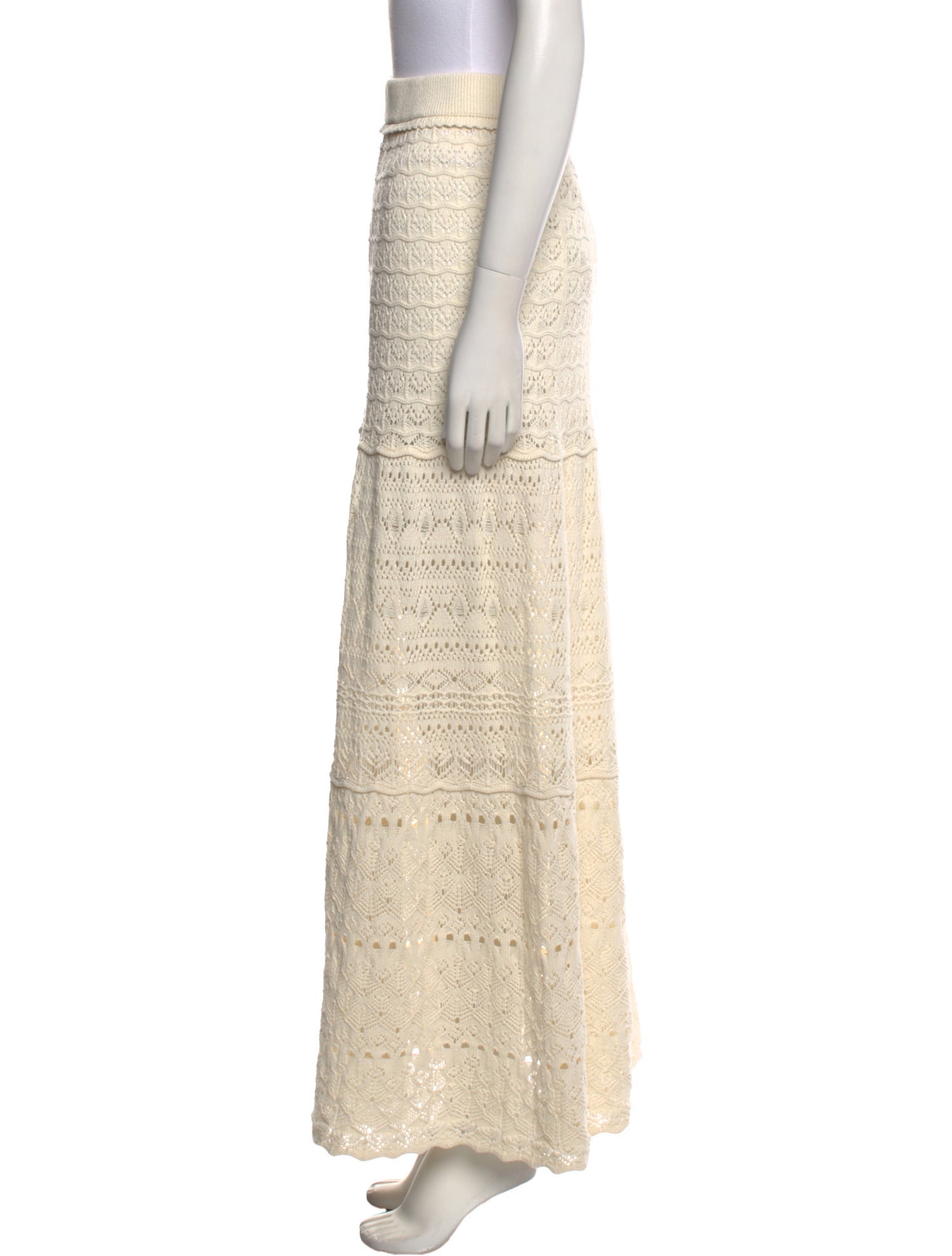 BA&SH Lace Pattern Long Skirt