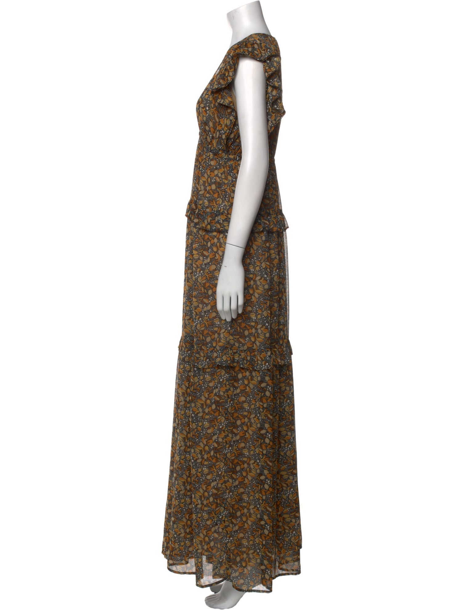 BA&SH Floral Print Long Dress