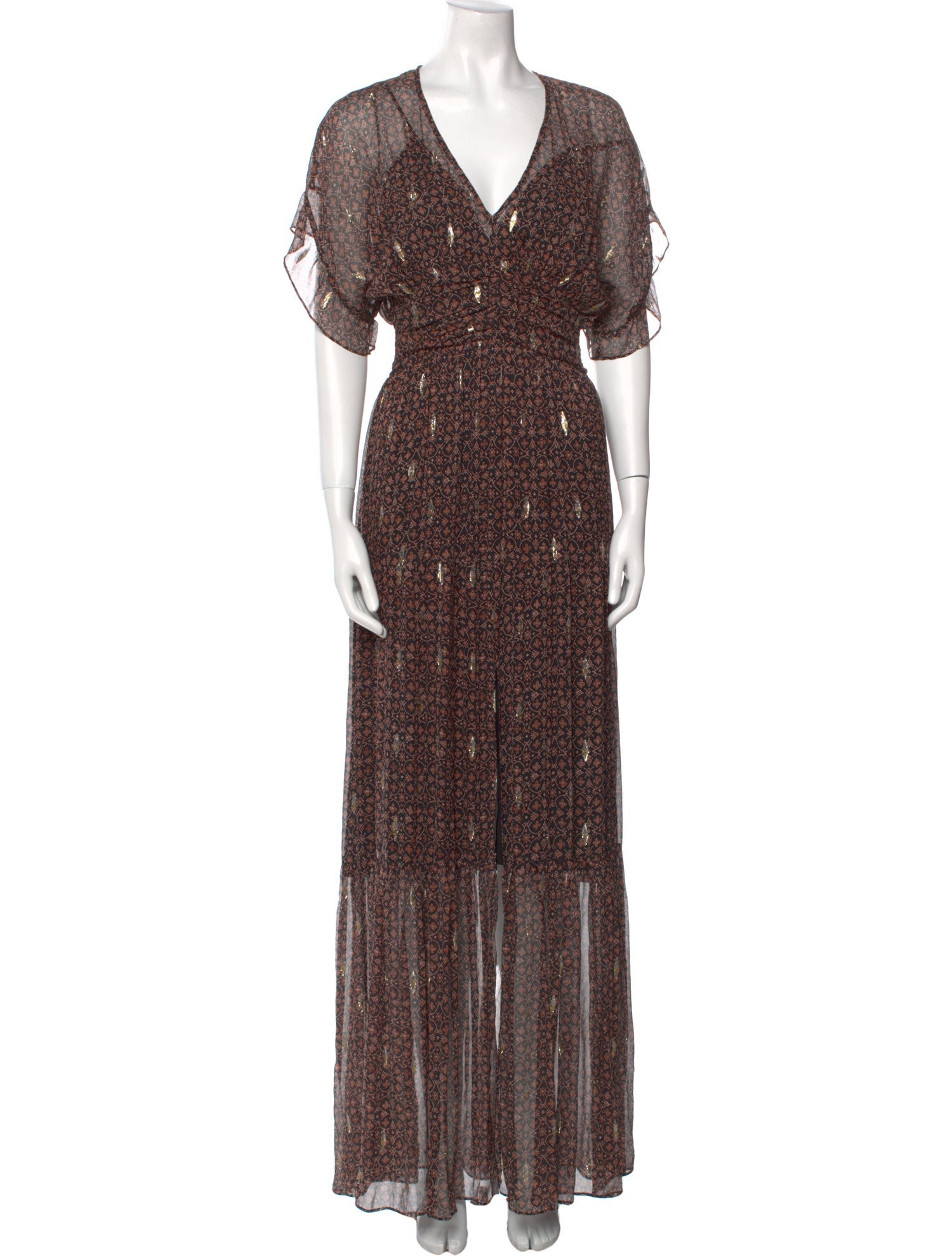 BA&SH Silk Long Dress