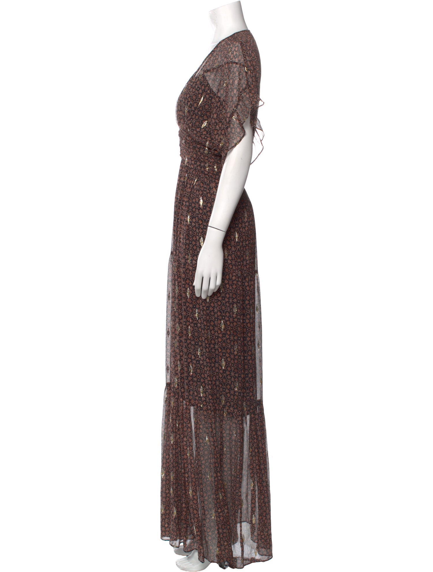 BA&SH Silk Long Dress