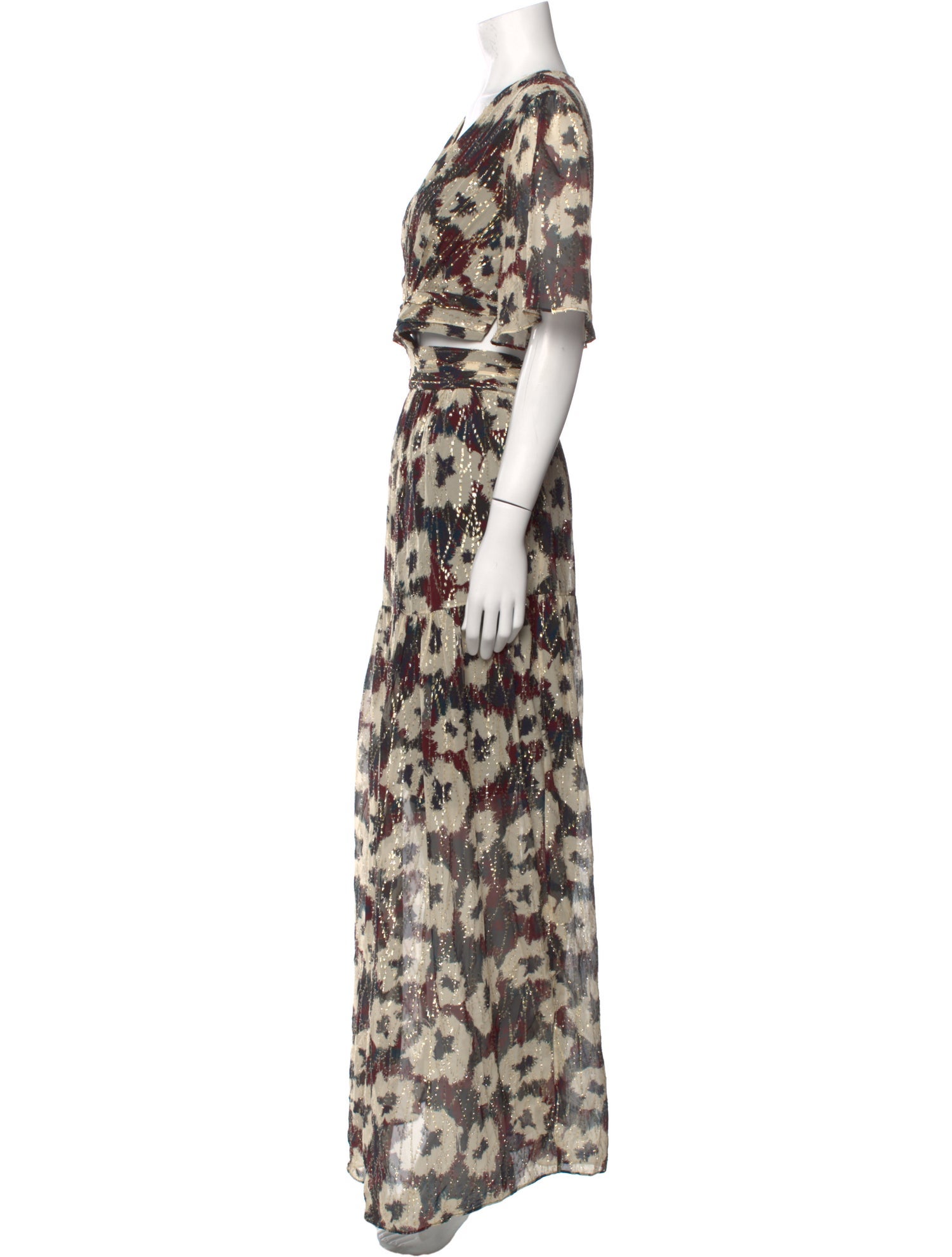 BA&SH Floral Print Long Dress