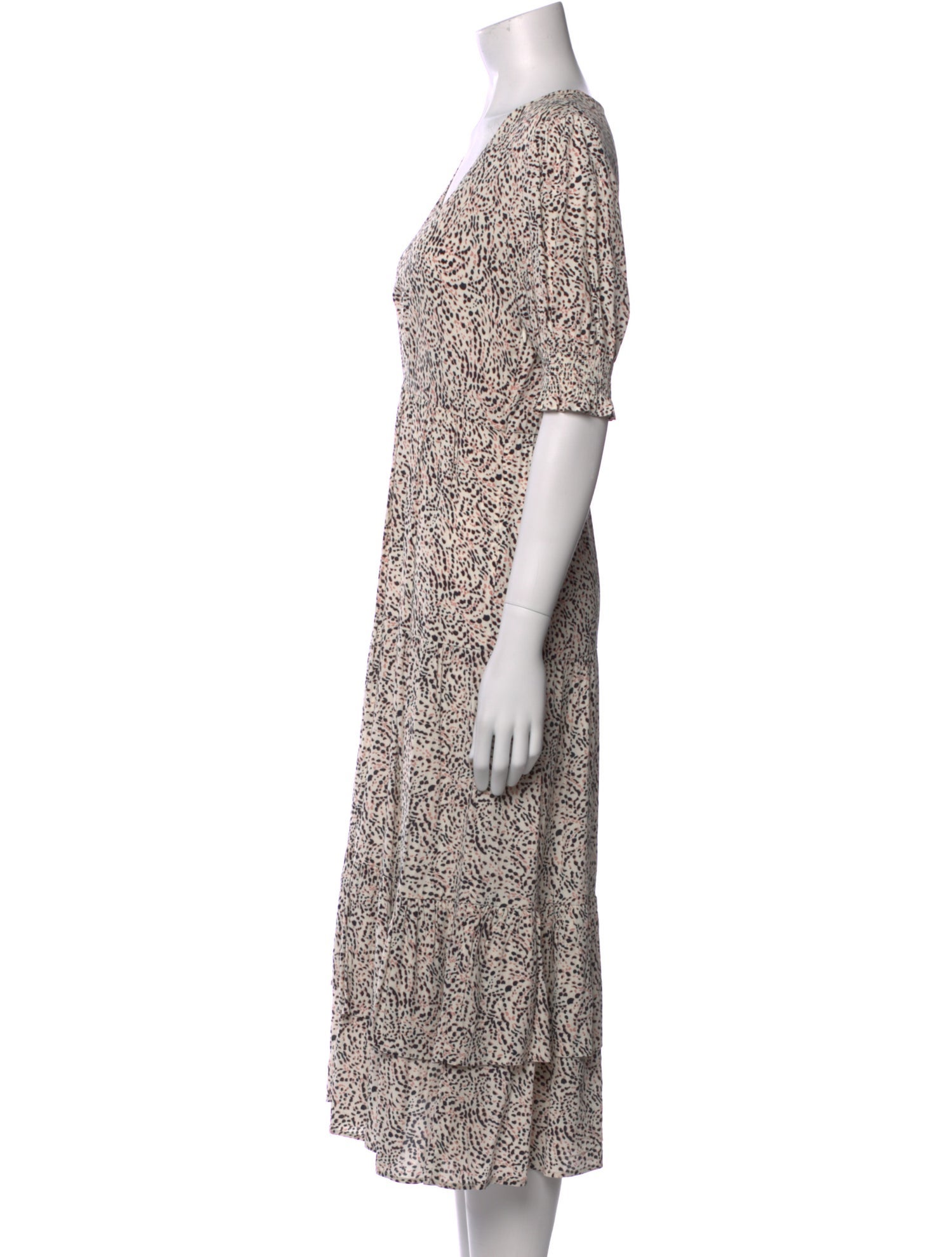 BA&SH Printed Midi Length Dress