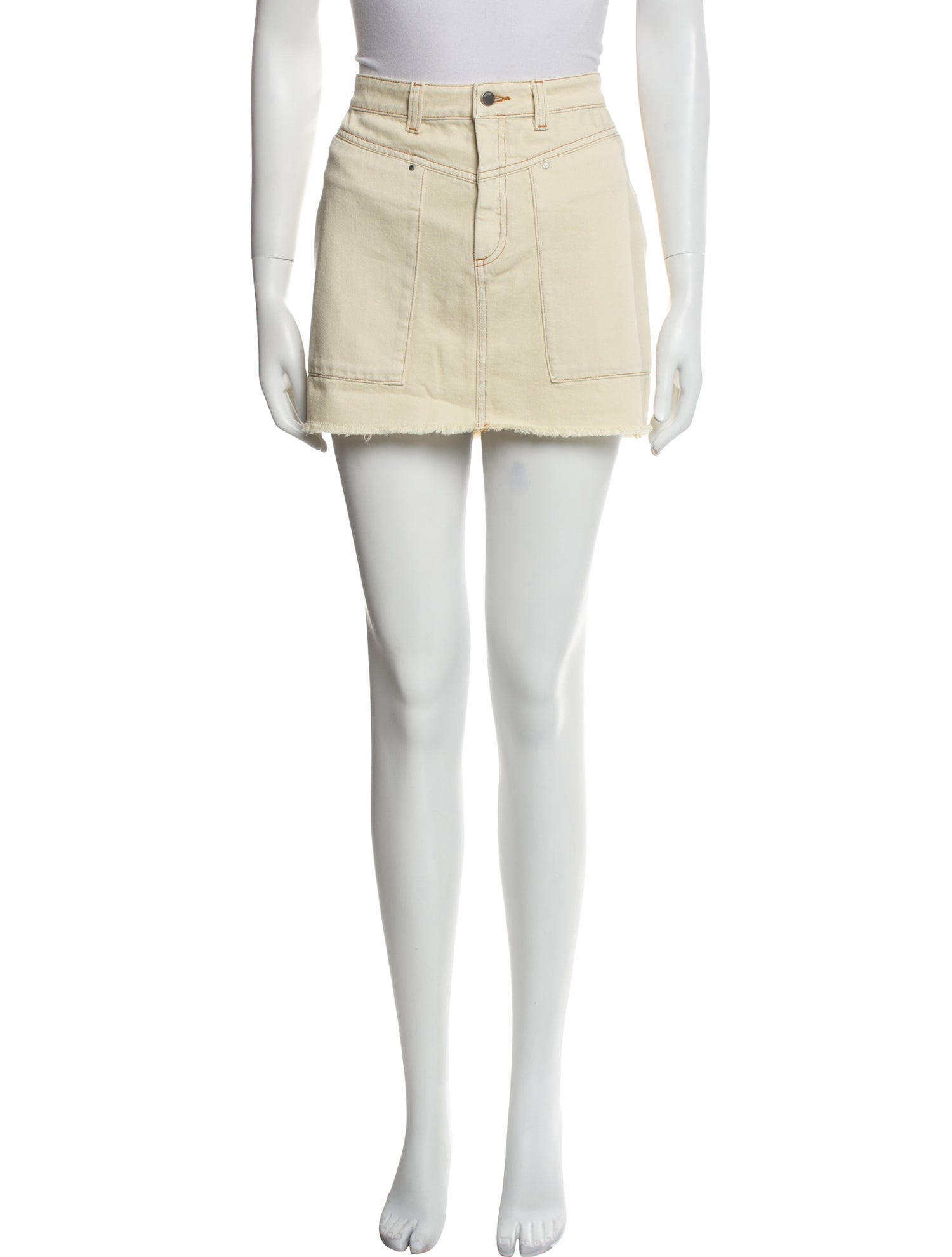 BA&SH Raw-Edge Trim Mini Skirt w/ Tags