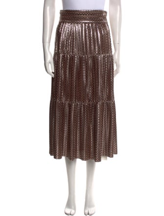 BA&SH Pleated Accents Midi Length Skirt