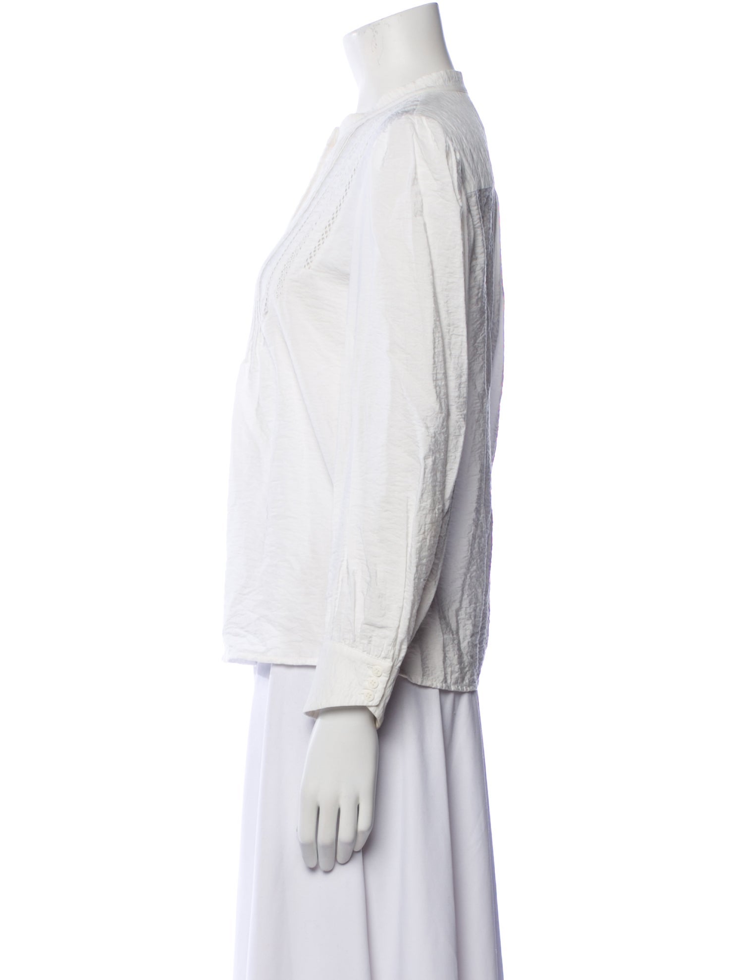 BA&SH Mock Neck Long Sleeve Blouse