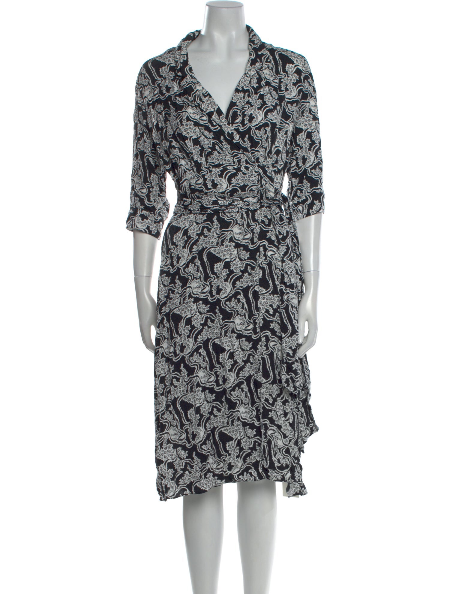 BA&SH Printed Midi Length Dress