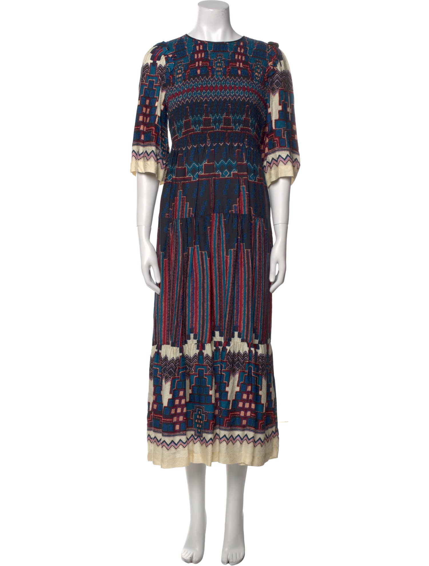 BA&SH Printed Long Dress