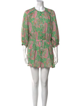 BA&SH Printed Crew Neck Romper