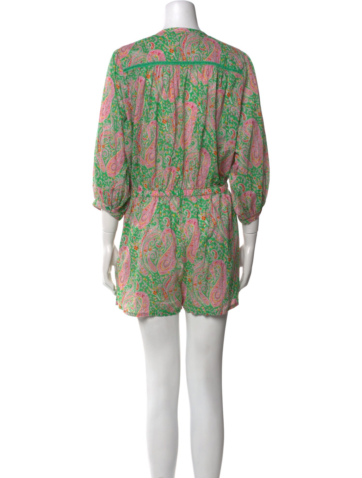 BA&SH Printed Crew Neck Romper