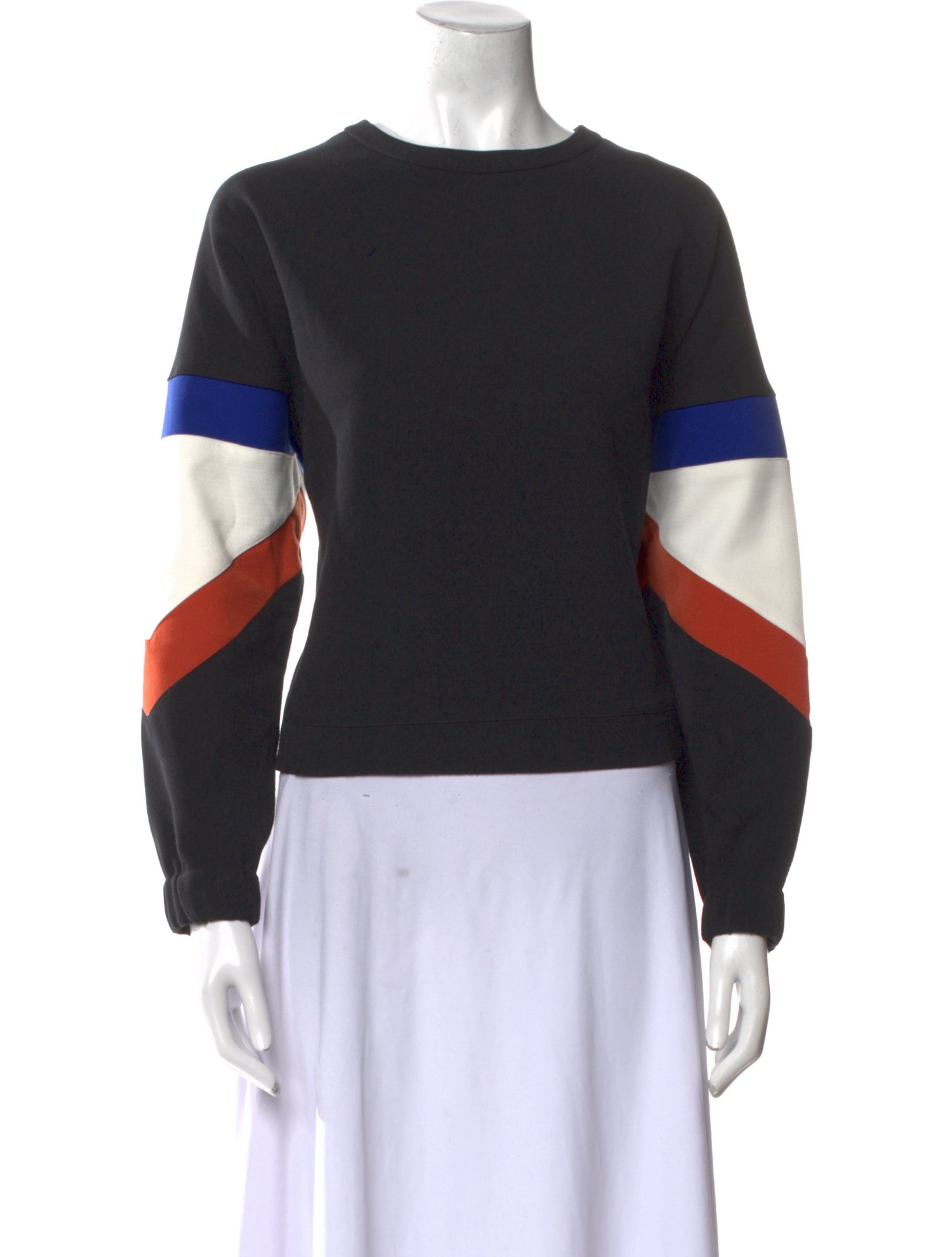 BA&SH Colorblock Pattern Scoop Neck Sweatshirt