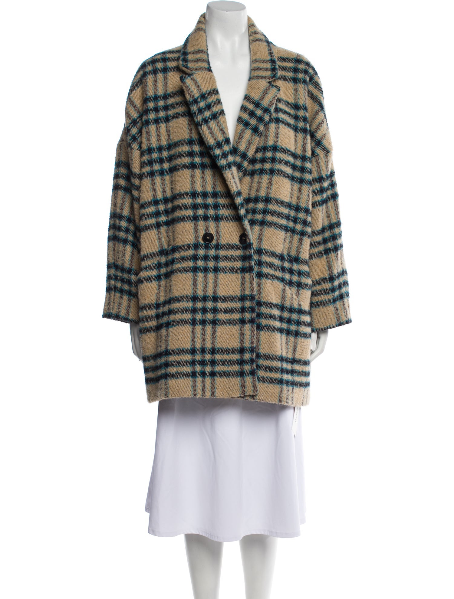BA&SH Plaid Print Coat