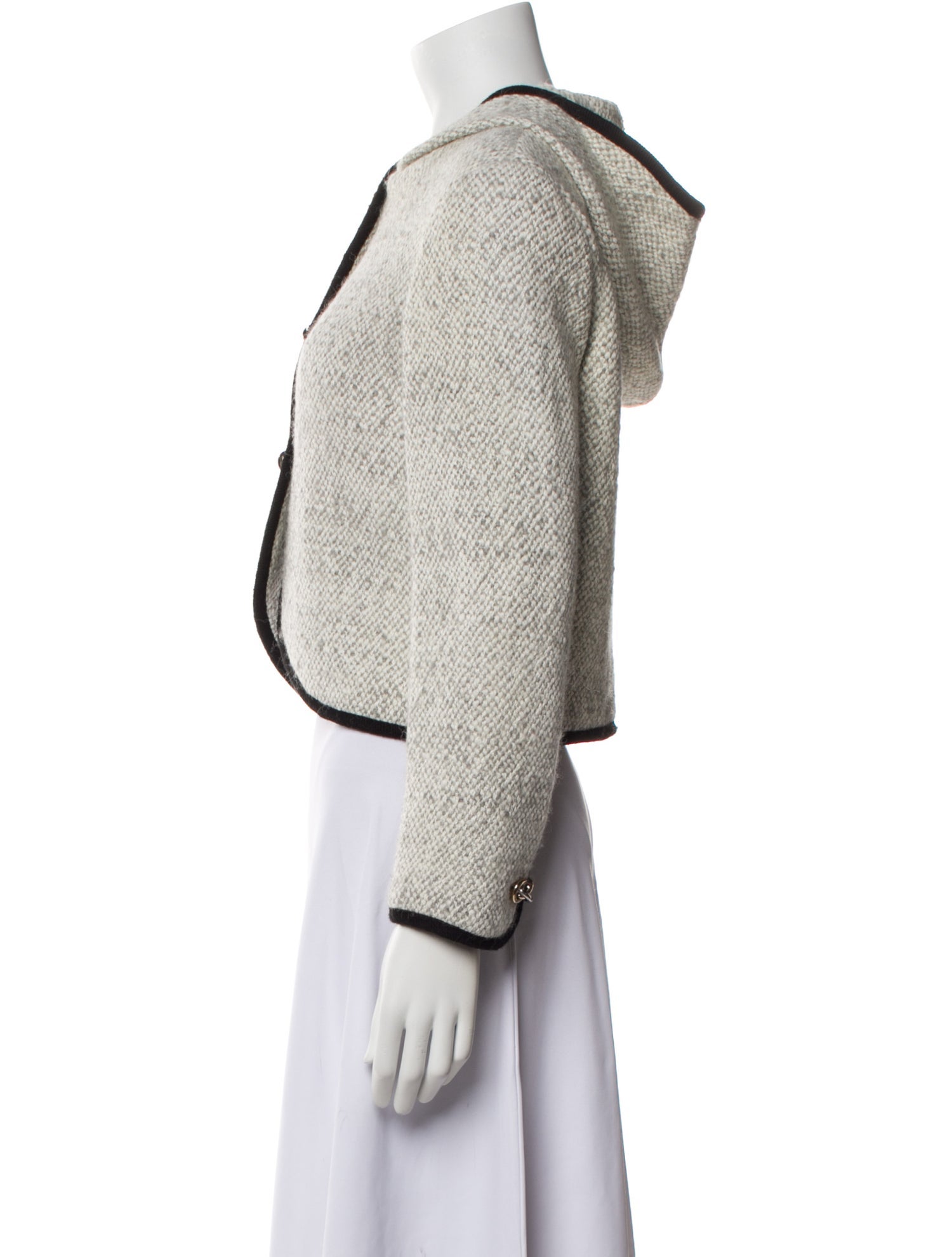 BA&SH Wool Colorblock Pattern Evening Jacket