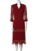 BA&SH Printed Midi Length Dress