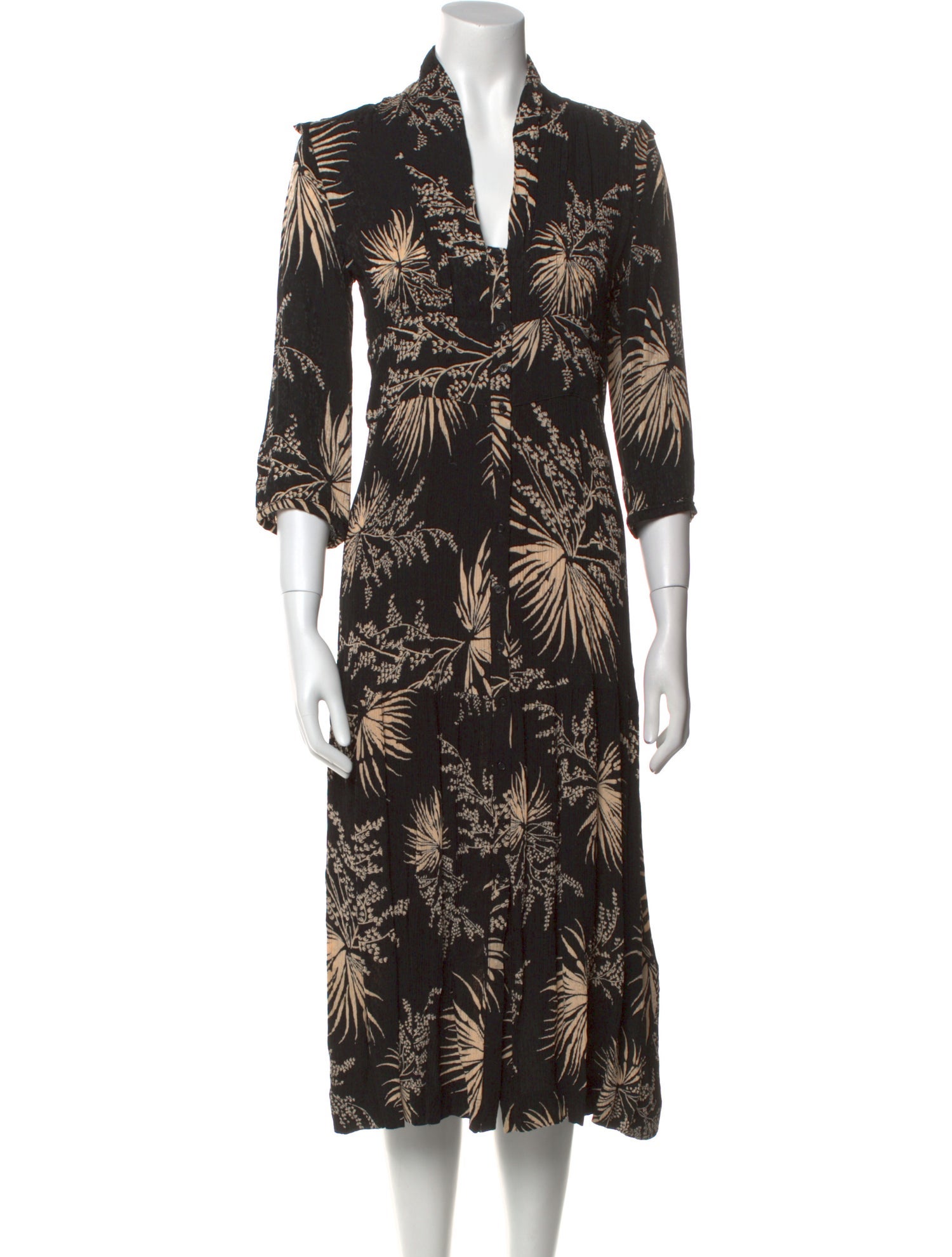 BA&SH Floral Print Long Dress