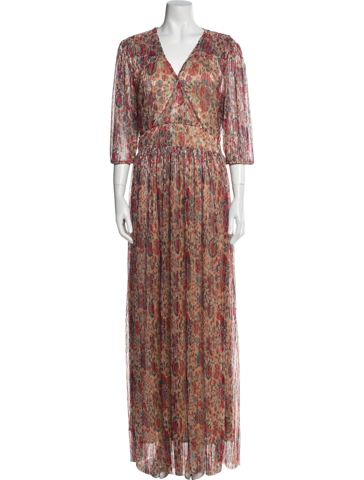 BA&SH Printed Long Dress