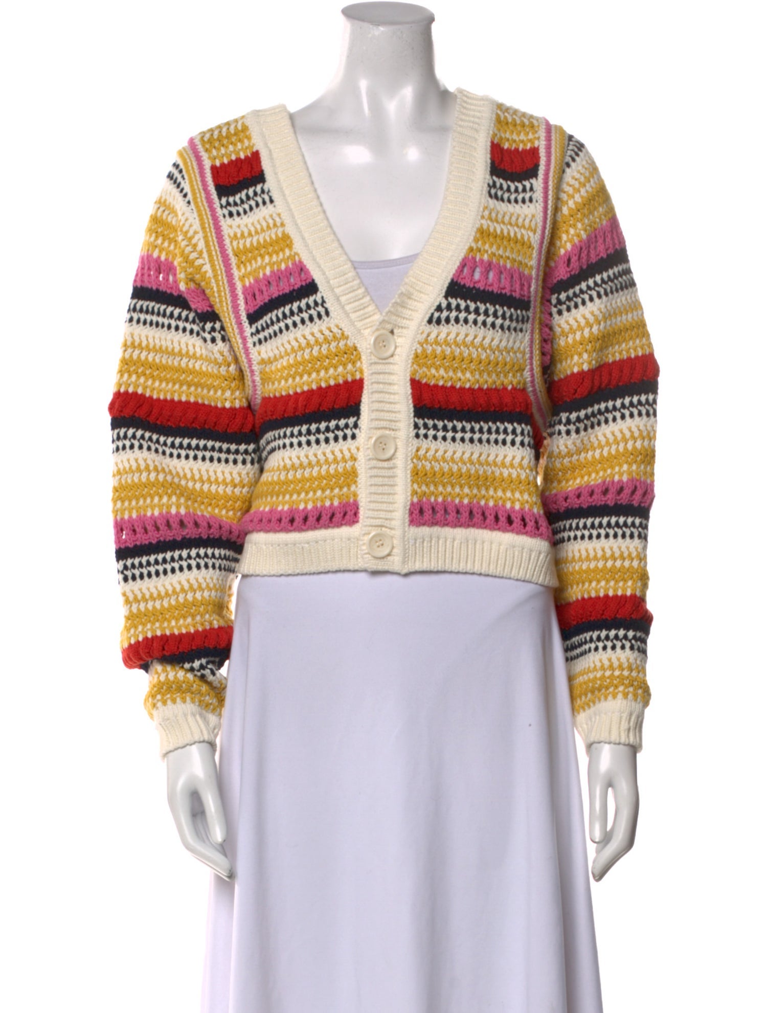 BA&SH Striped V-Neck Sweater w/ Tags