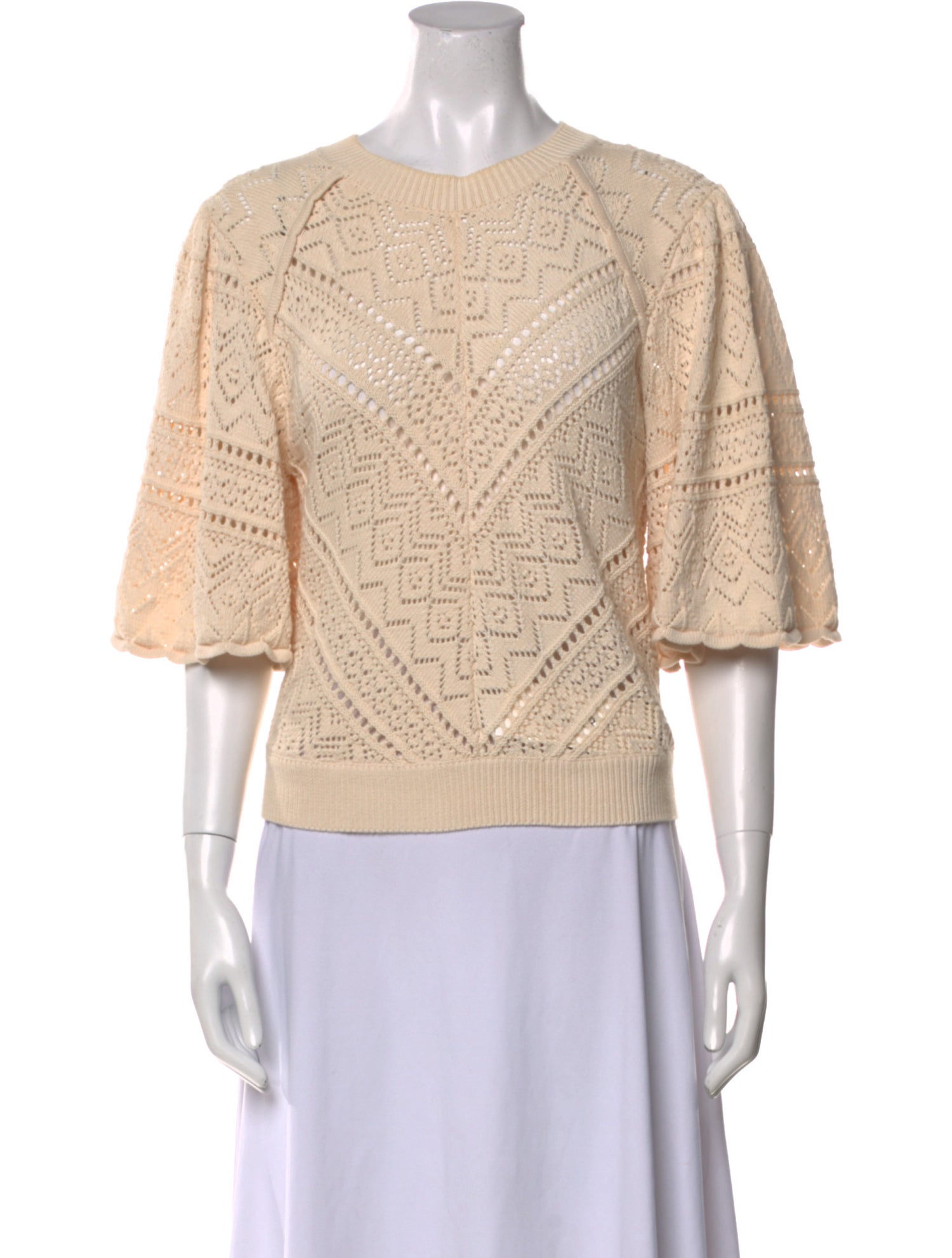 BA&SH Crew Neck Short Sleeve Sweatshirt