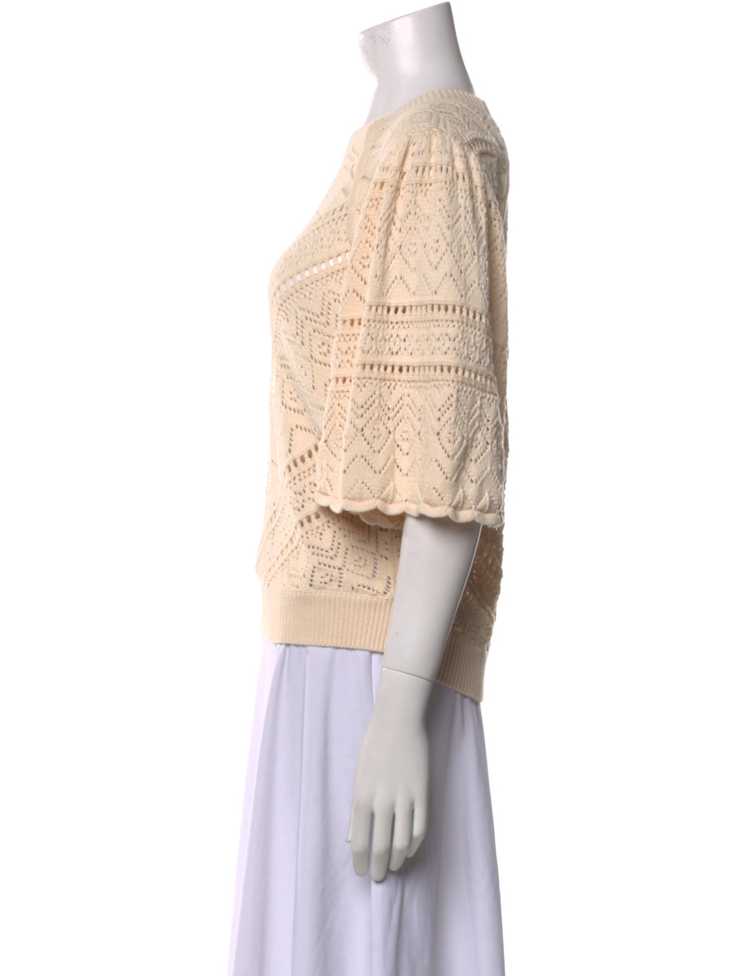 BA&SH Crew Neck Short Sleeve Sweatshirt