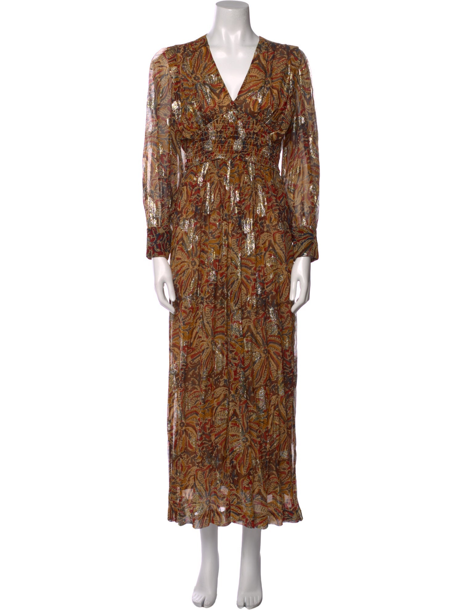 BA&SH Printed Long Dress
