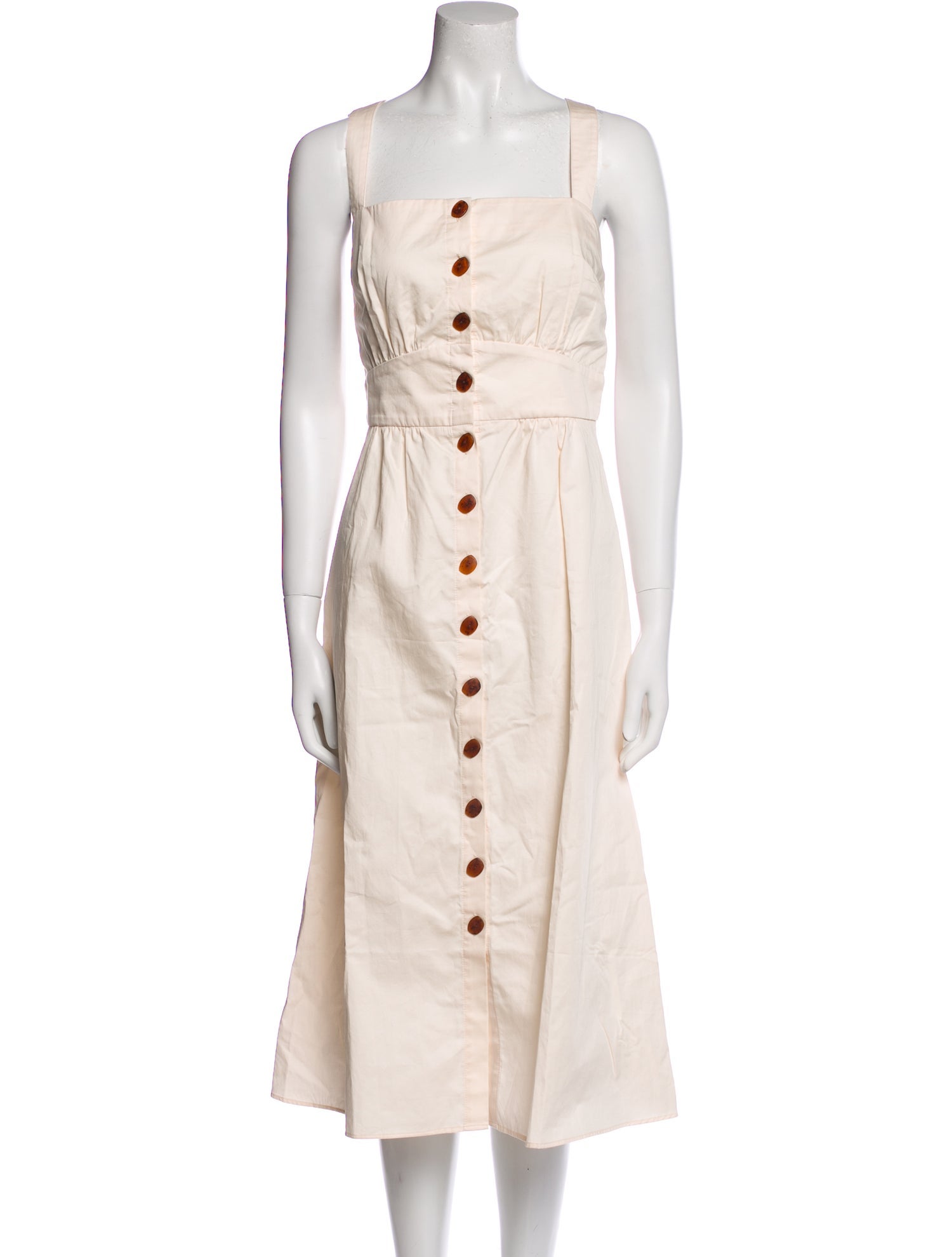 BA&SH Square Neckline Midi Length Dress