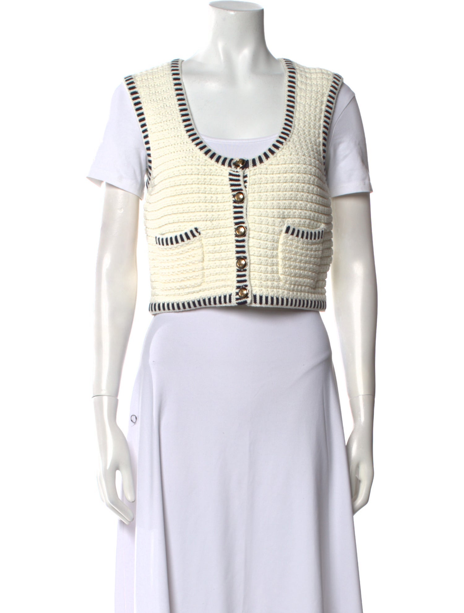 BA&SH Printed Scoop Neck Sweater