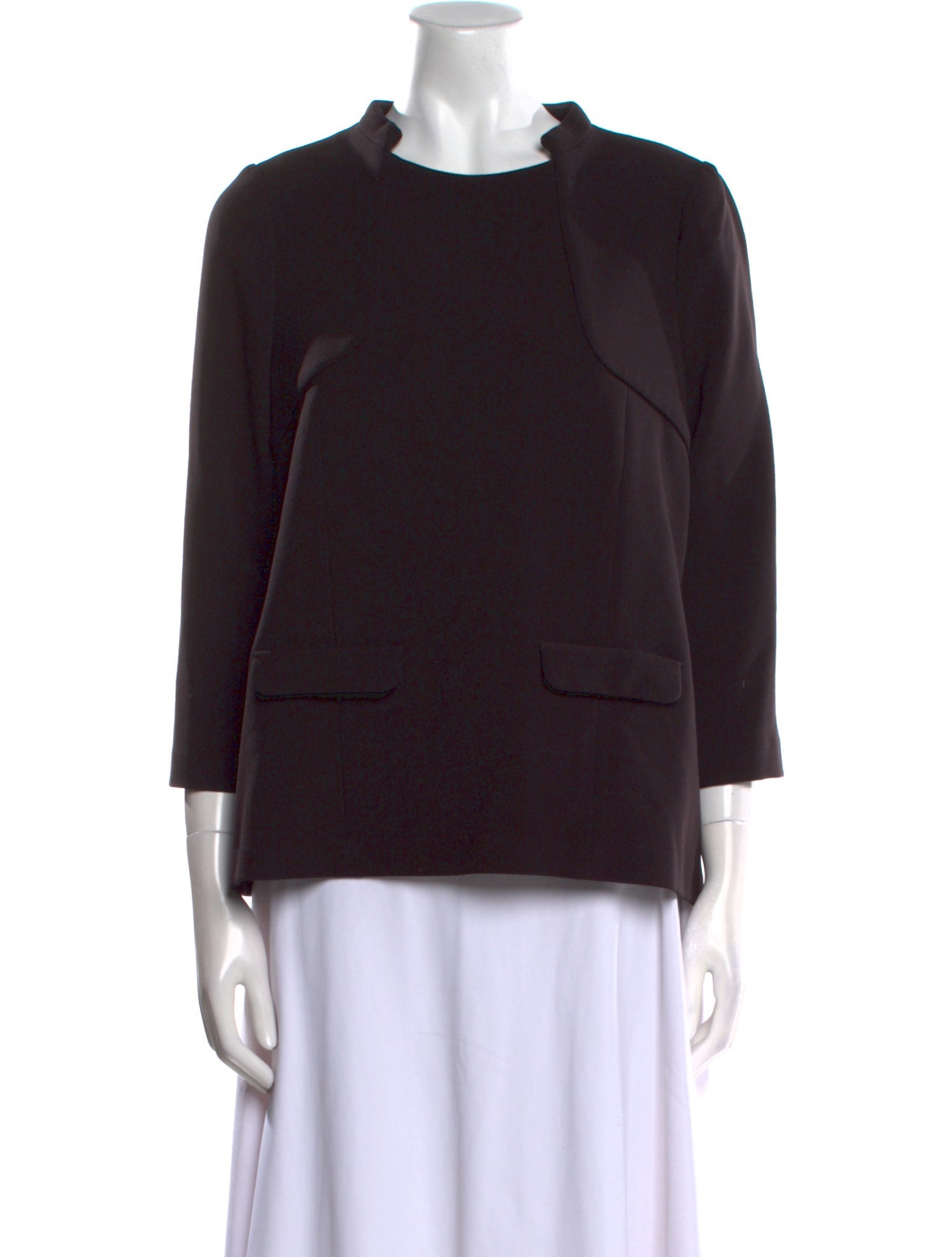 BA&SH Crew Neck Three-Quarter Sleeve Sweatshirt