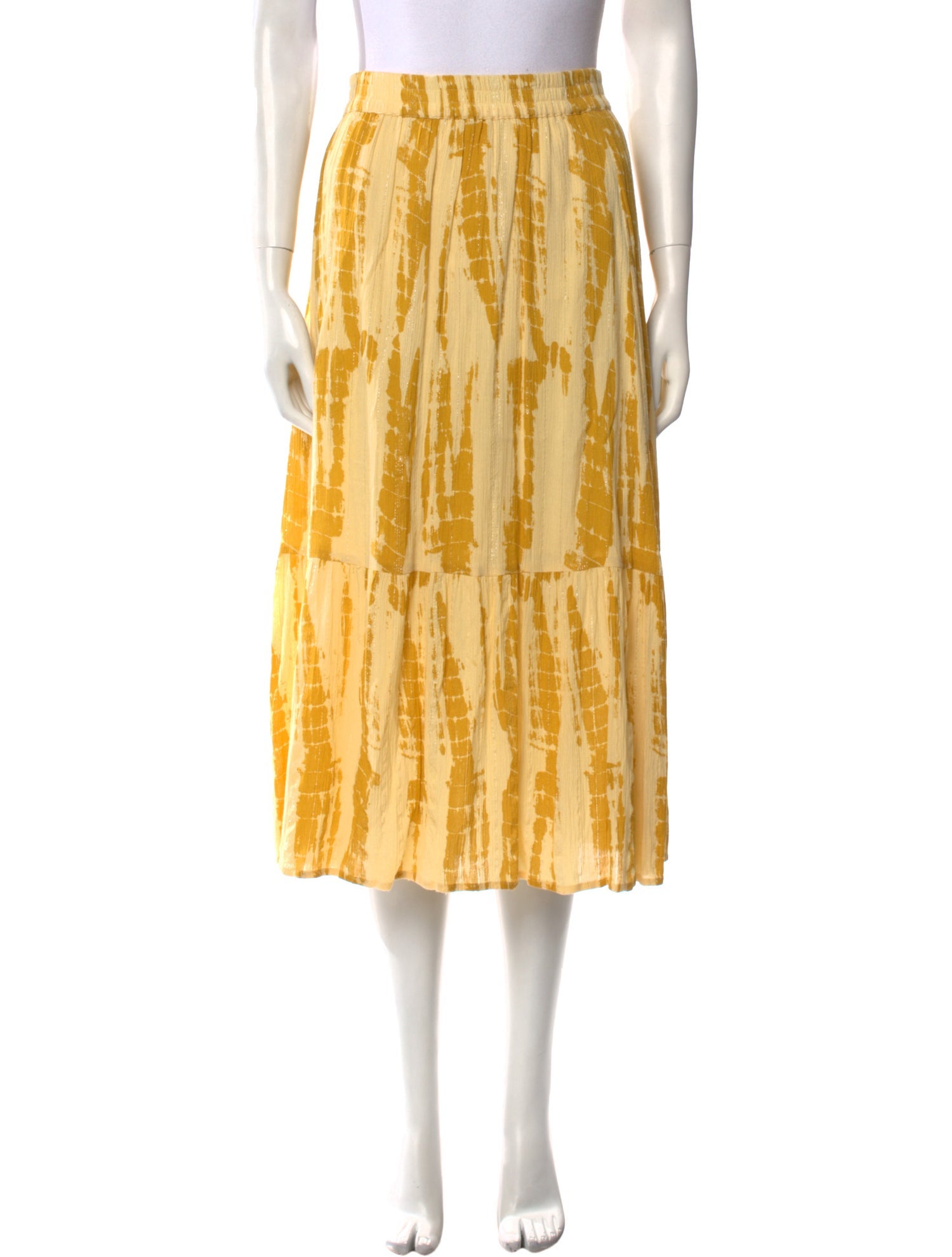 BA&SH Tie-Dye Print Midi Length Skirt