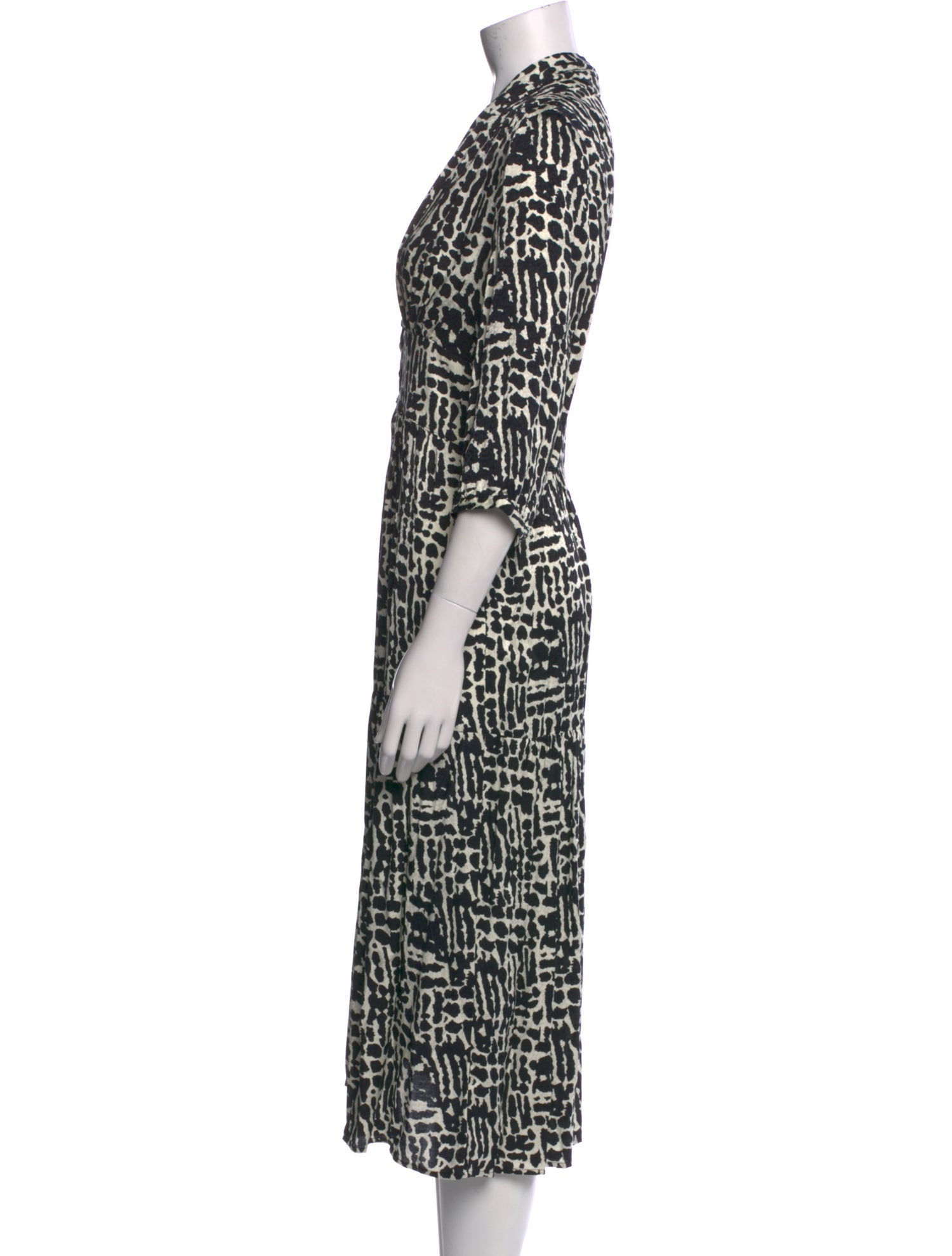 BA&SH Printed Midi Length Dress