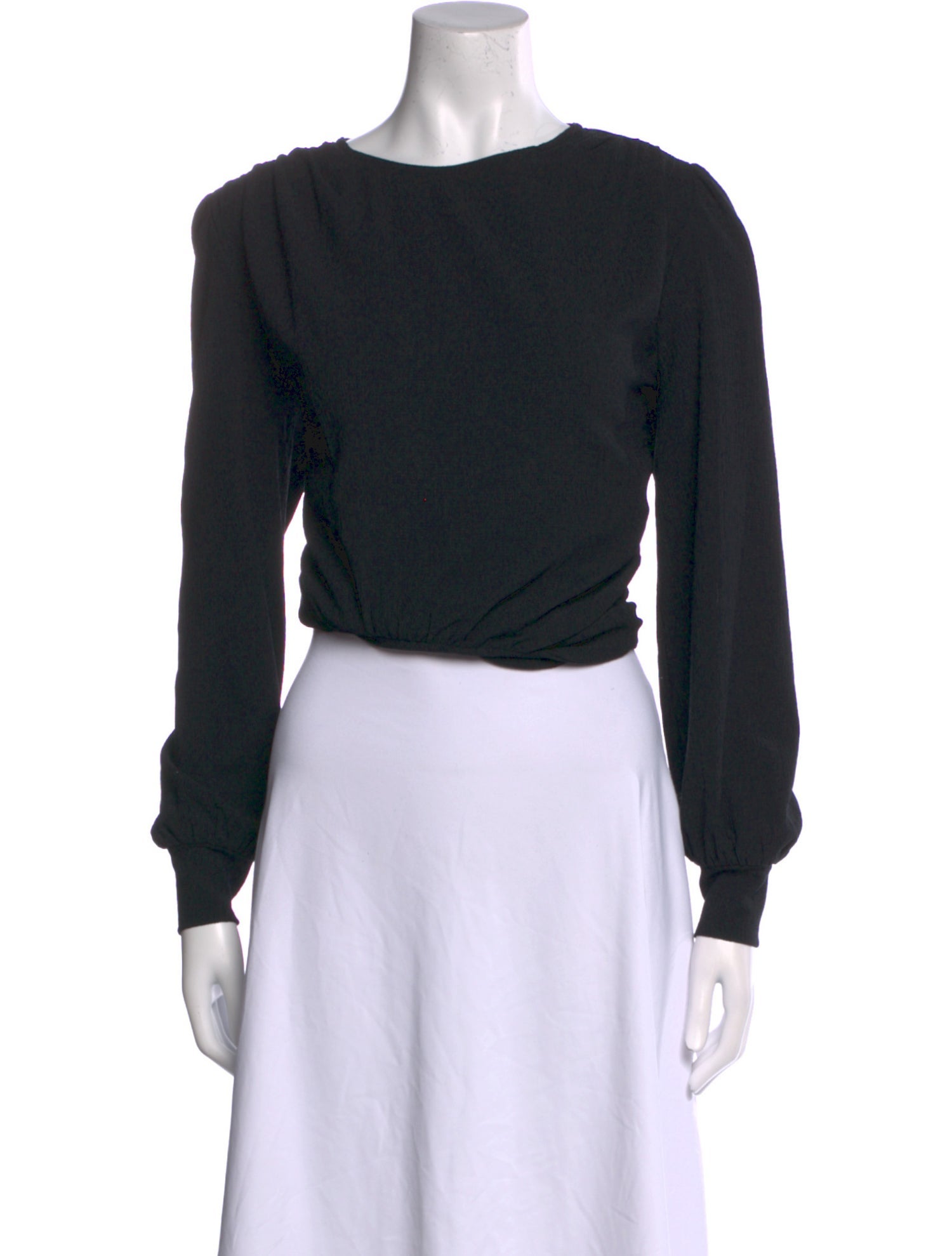 BA&SH Bateau Neckline Long Sleeve Crop Top w/ Tags