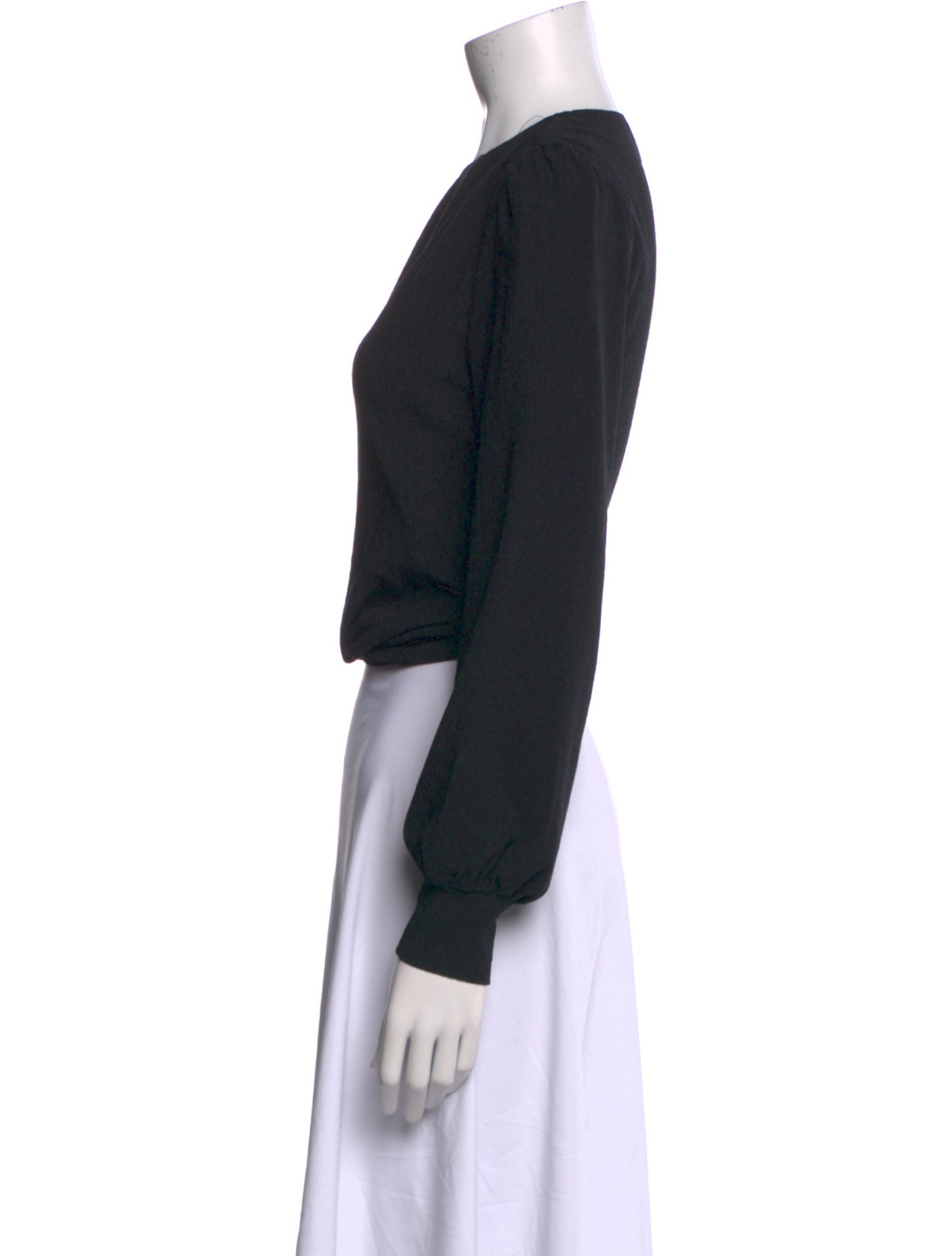 BA&SH Bateau Neckline Long Sleeve Crop Top w/ Tags