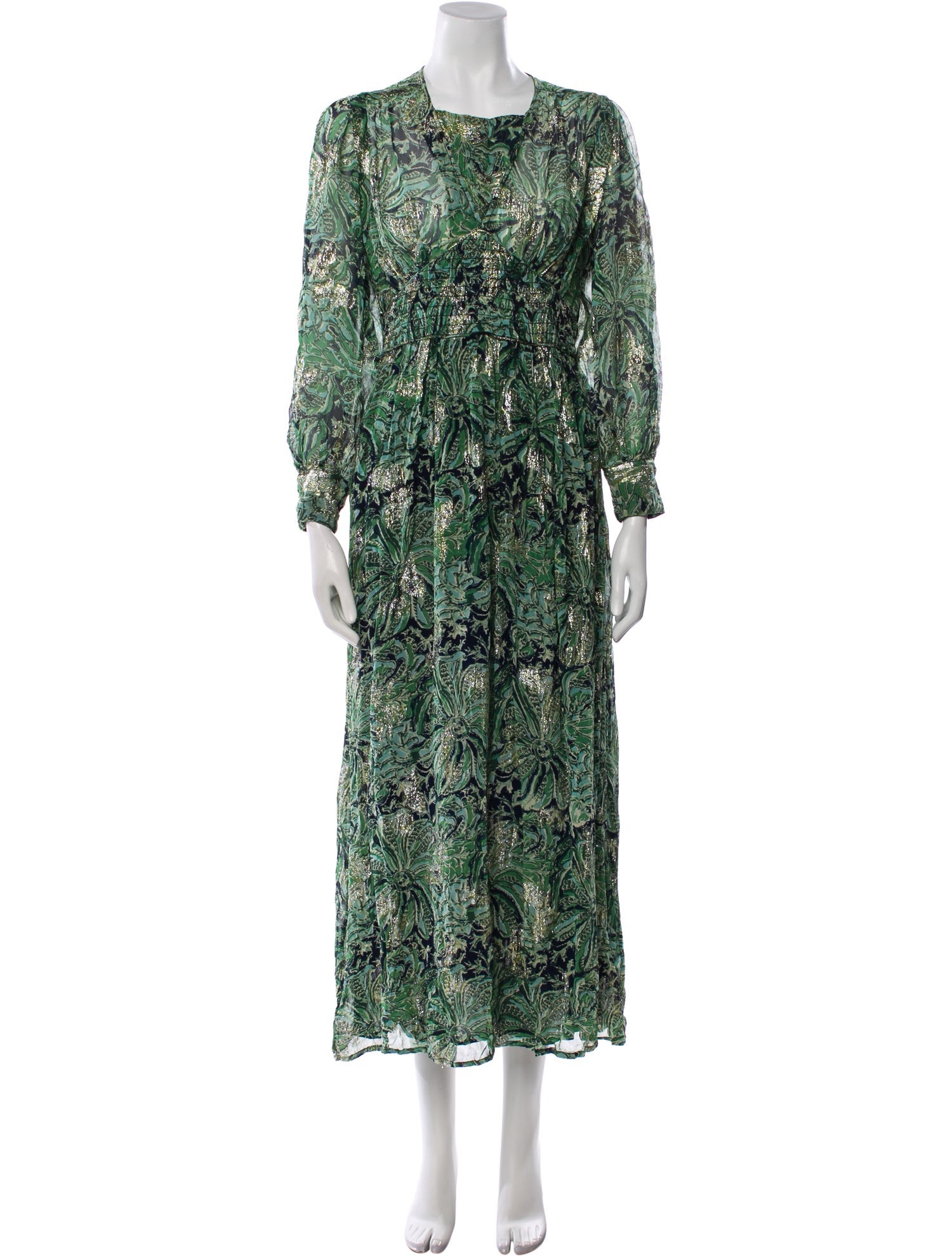 BA&SH Printed Long Dress