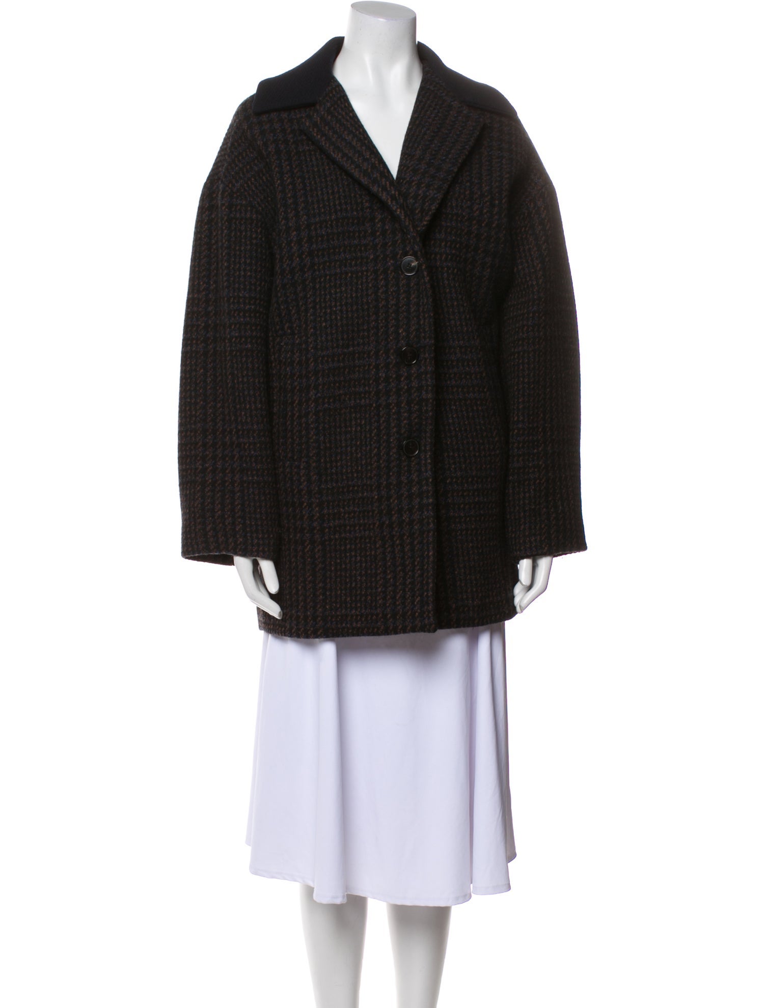 BA&SH Wool Houndstooth Print Jacket