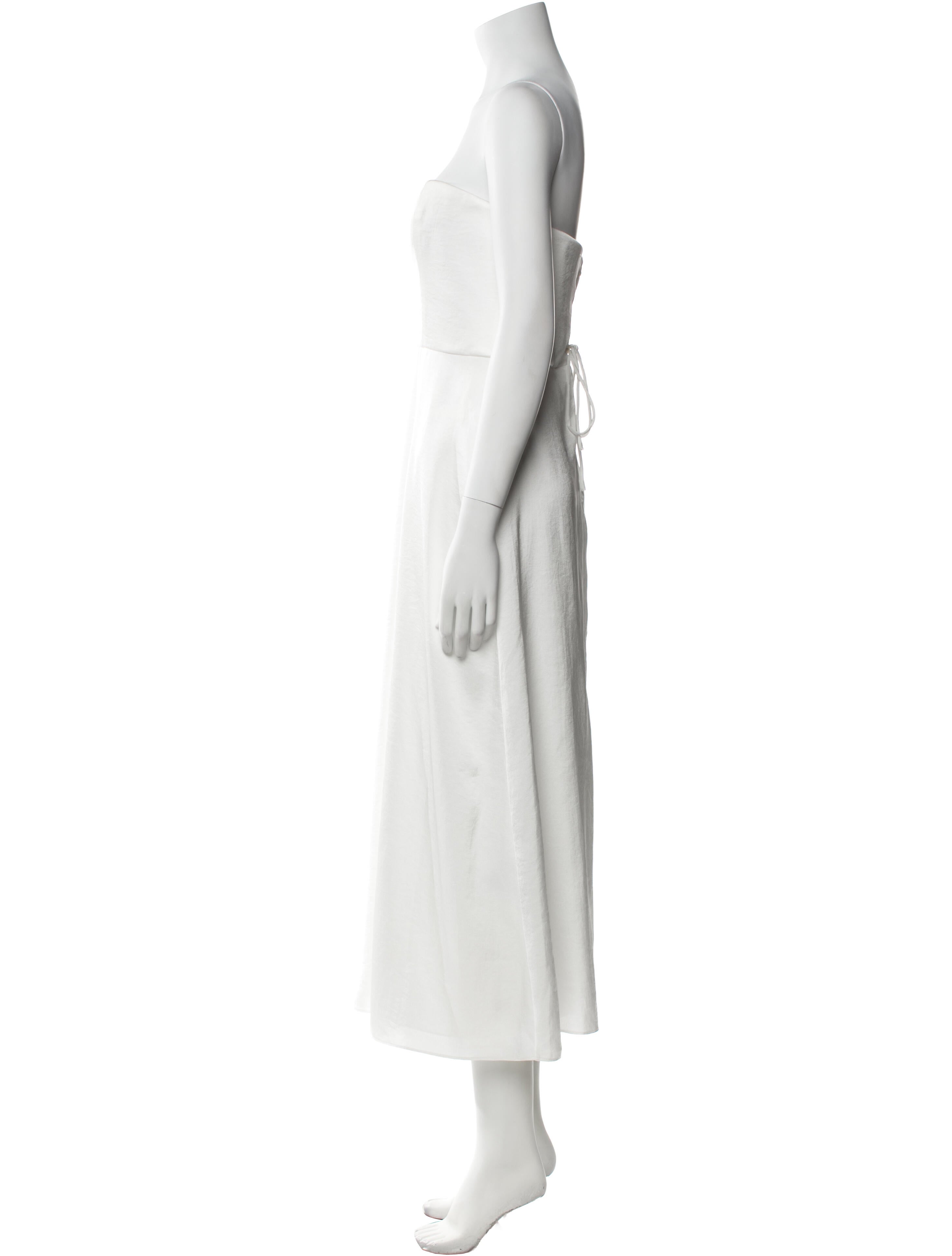 BA&SH Strapless Midi Length Dress