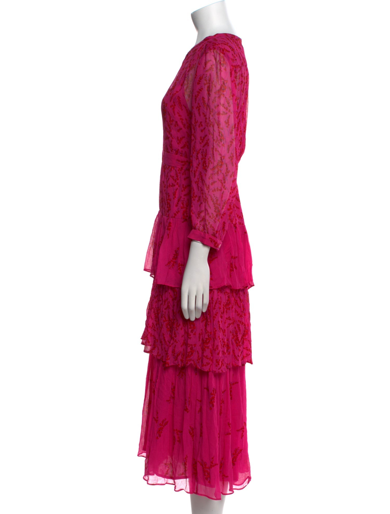 BA&SH Printed Midi Length Dress