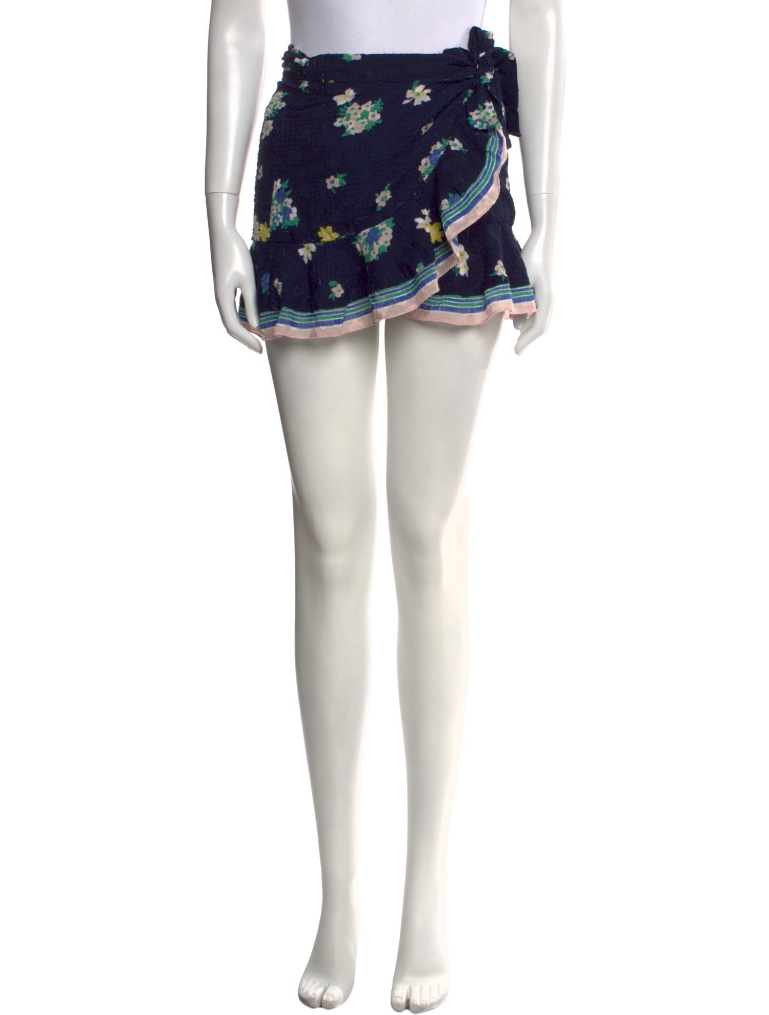 BA&SH Floral Print Mini Skirt