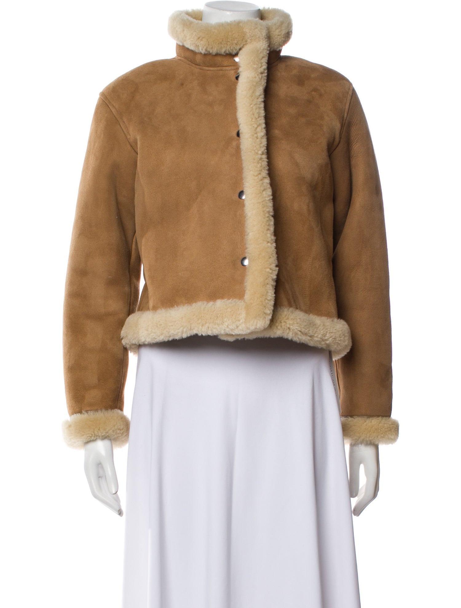 BA&SH Lambskin Faux Fur Jacket