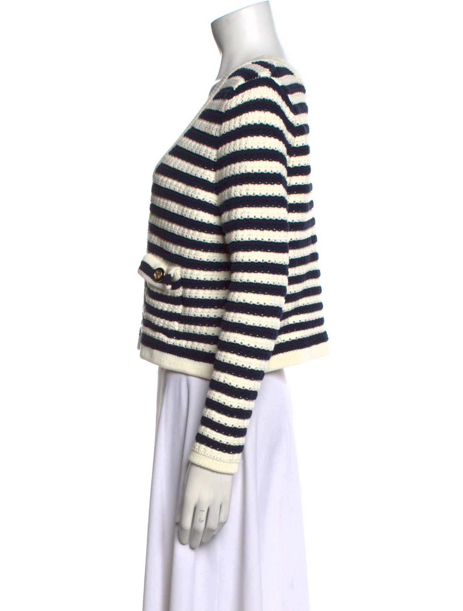 BA&SH Striped V-Neck Sweater