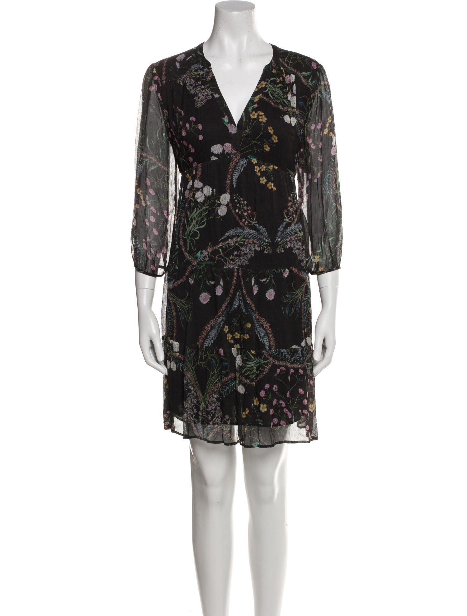 BA&SH Floral Print Mini Dress