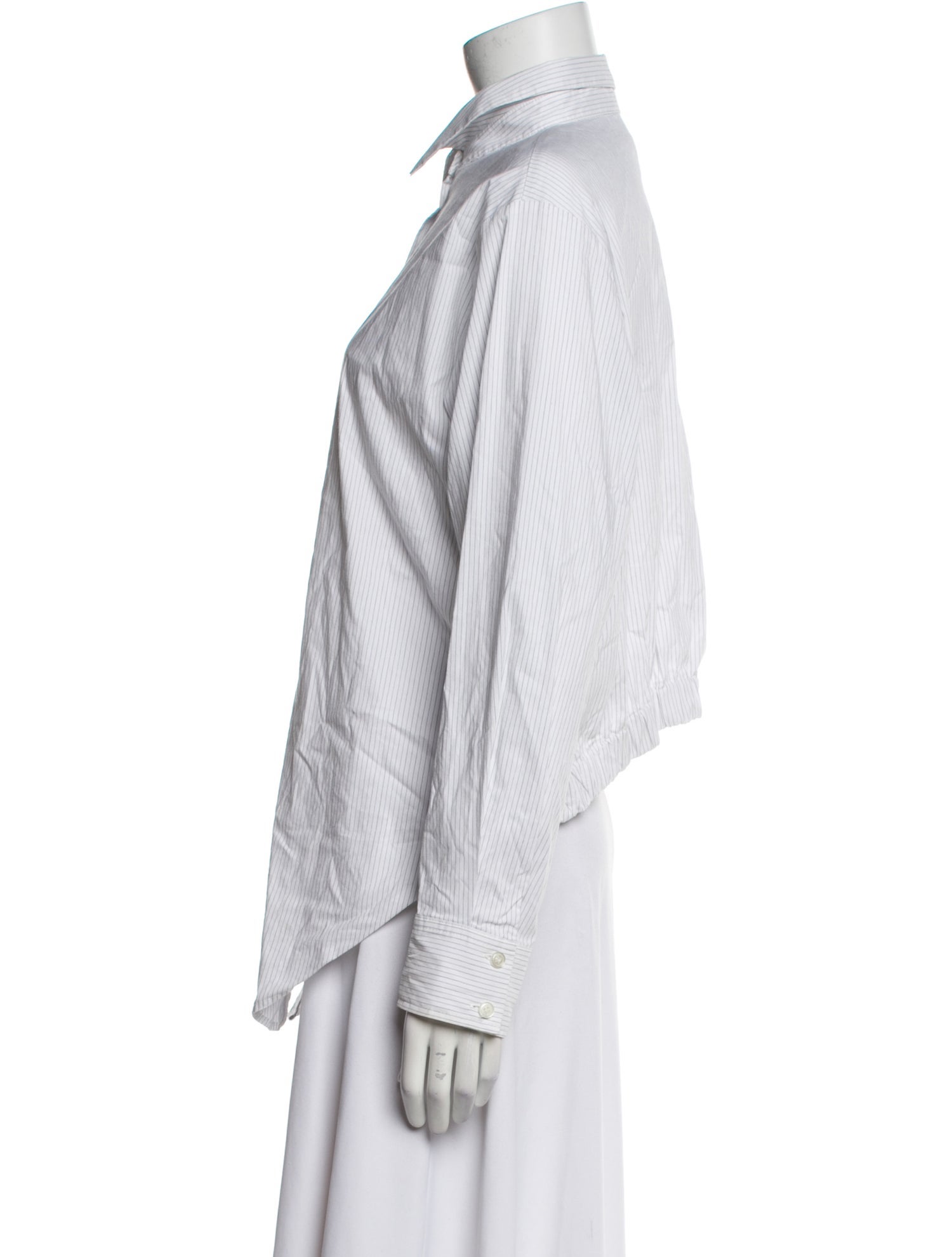 BA&SH Striped Long Sleeve Button-Up Top