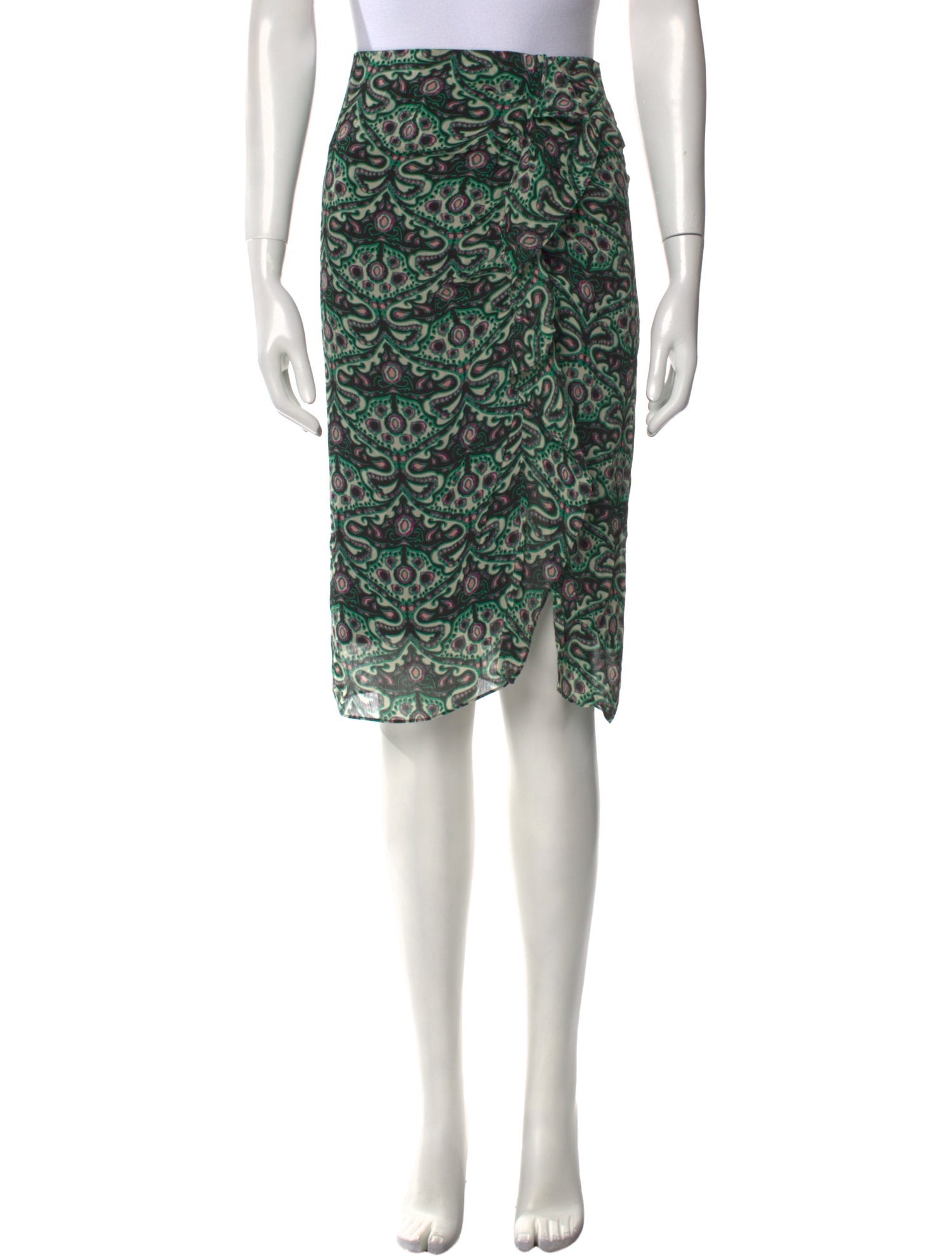 BA&SH Paisley Print Knee-Length Skirt