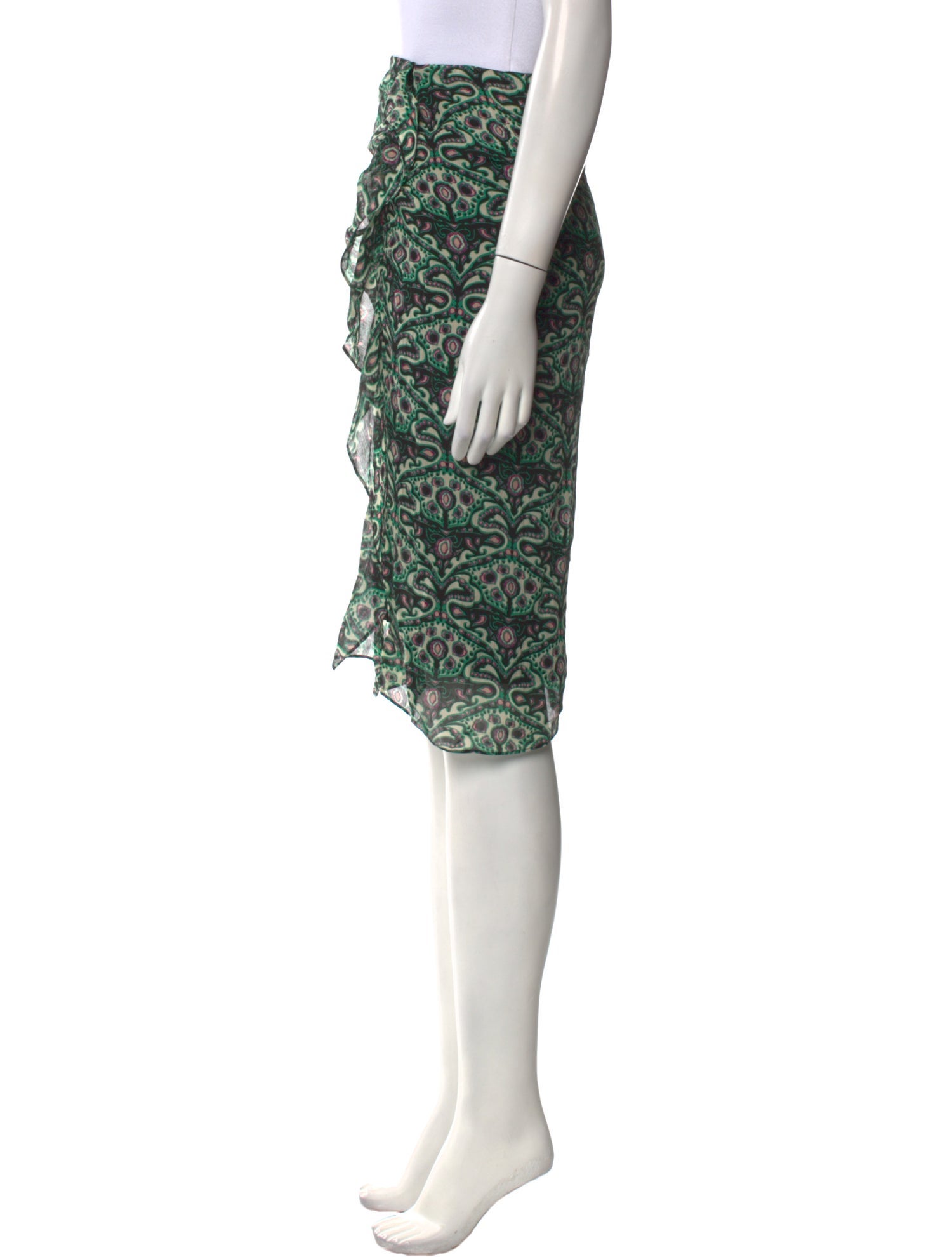 BA&SH Paisley Print Knee-Length Skirt