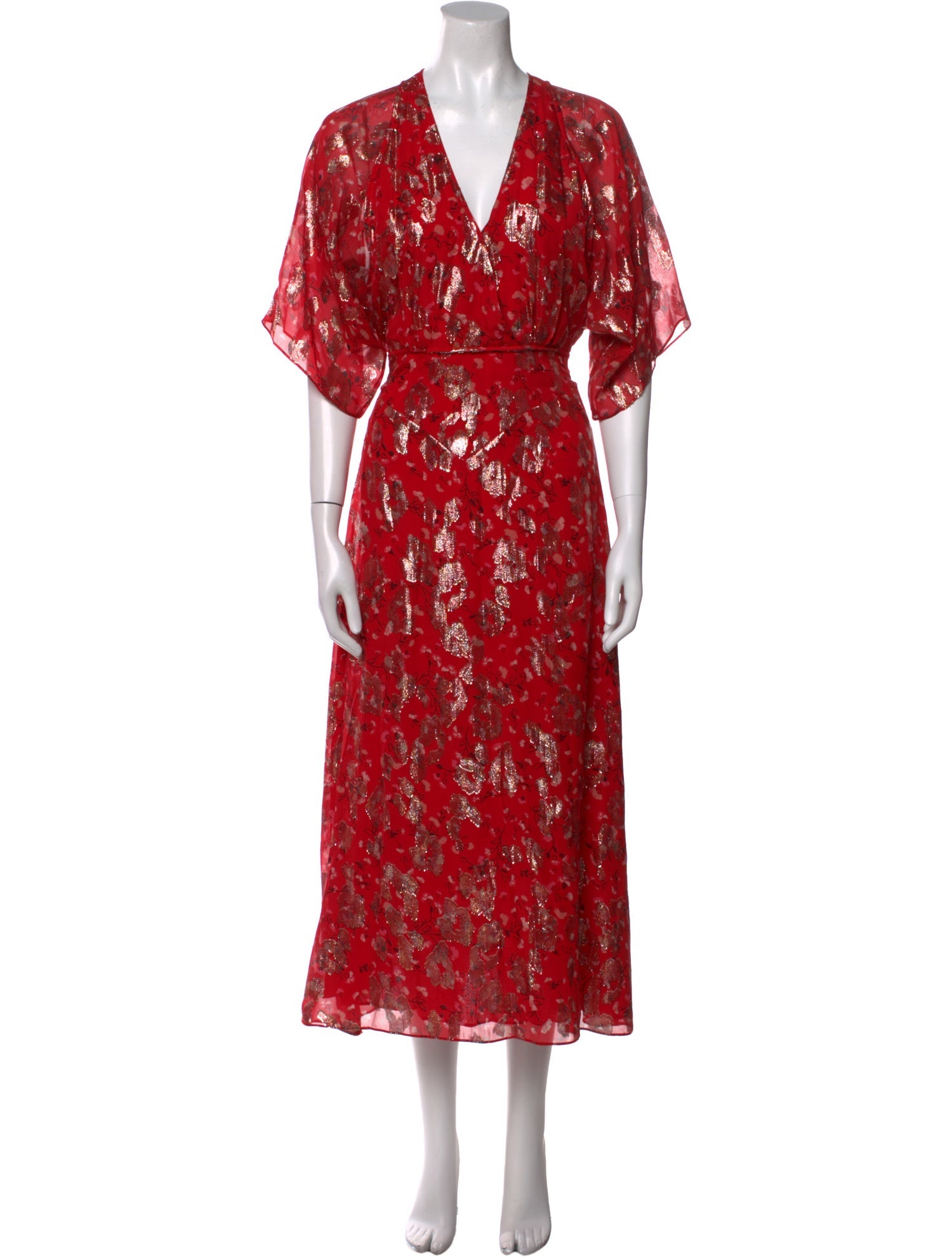 BA&SH Silk Long Dress
