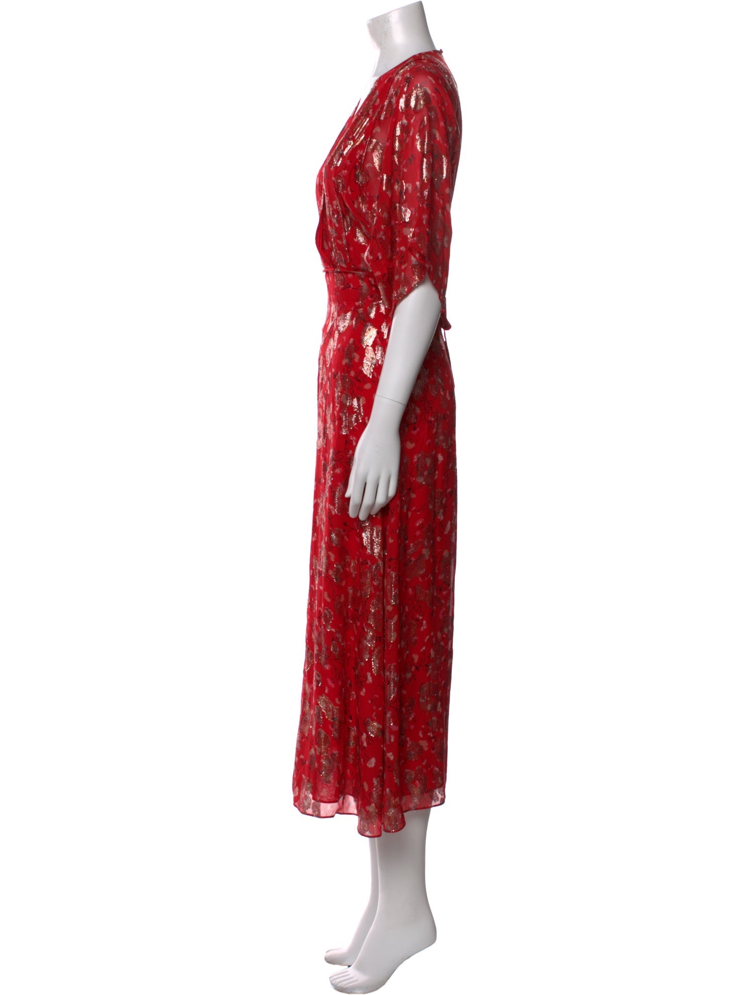 BA&SH Silk Long Dress