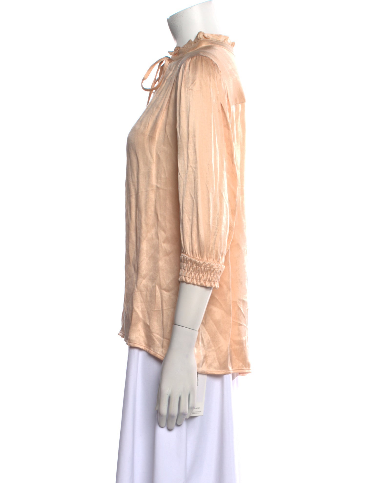 BA&SH Tie Neck Three-Quarter Sleeve Blouse