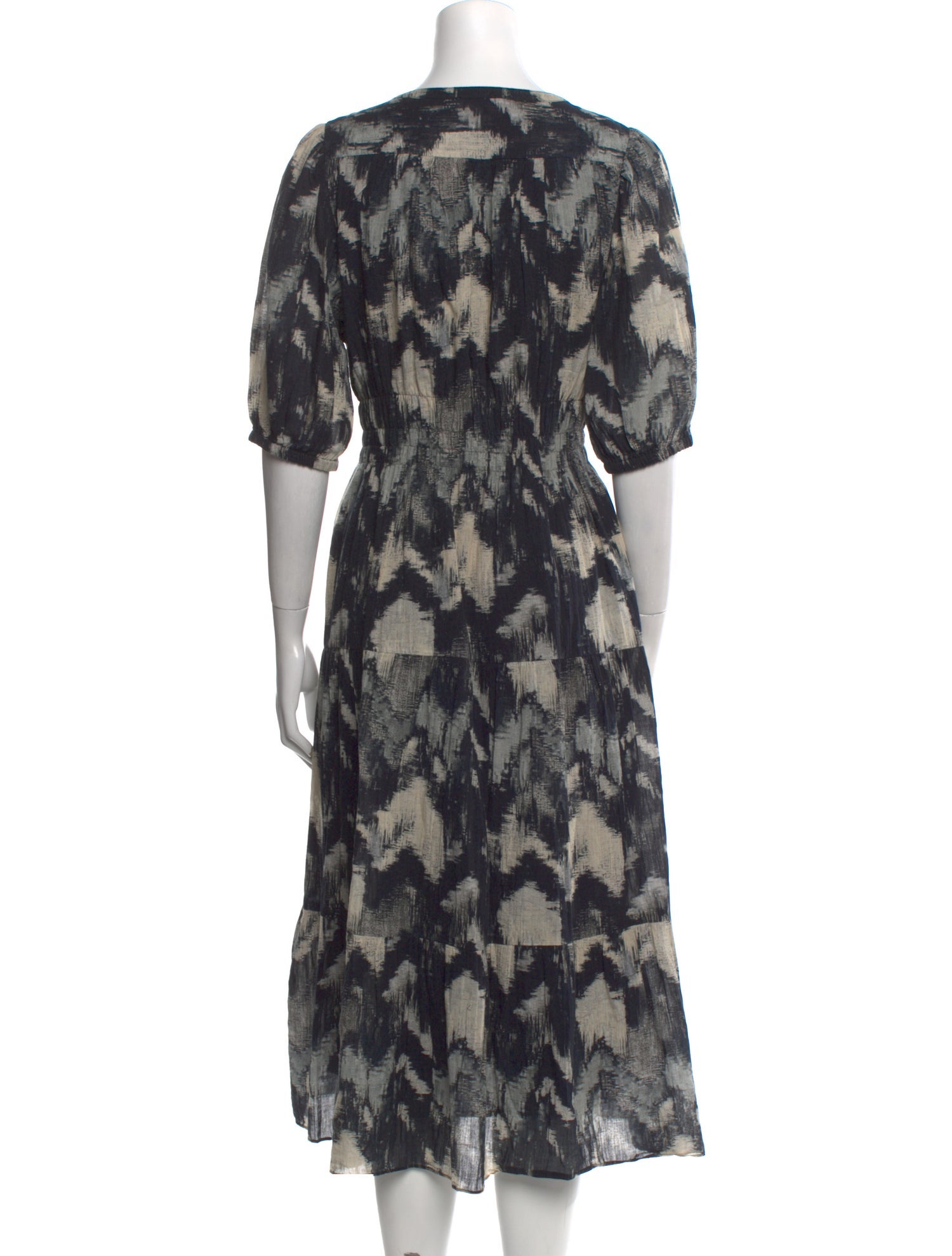 BA&SH Tie-Dye Print Midi Length Dress