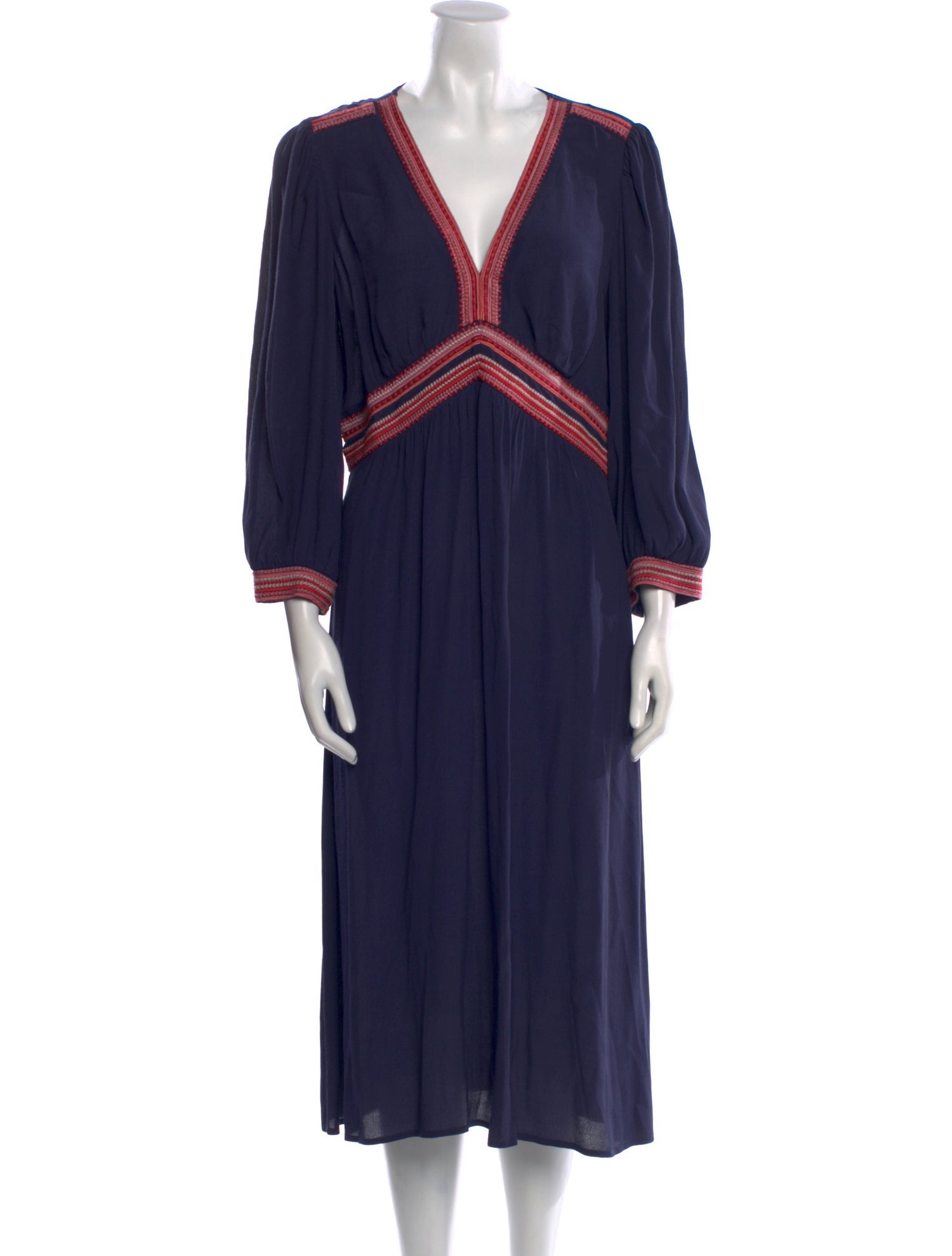 BA&SH V-Neck Midi Length Dress