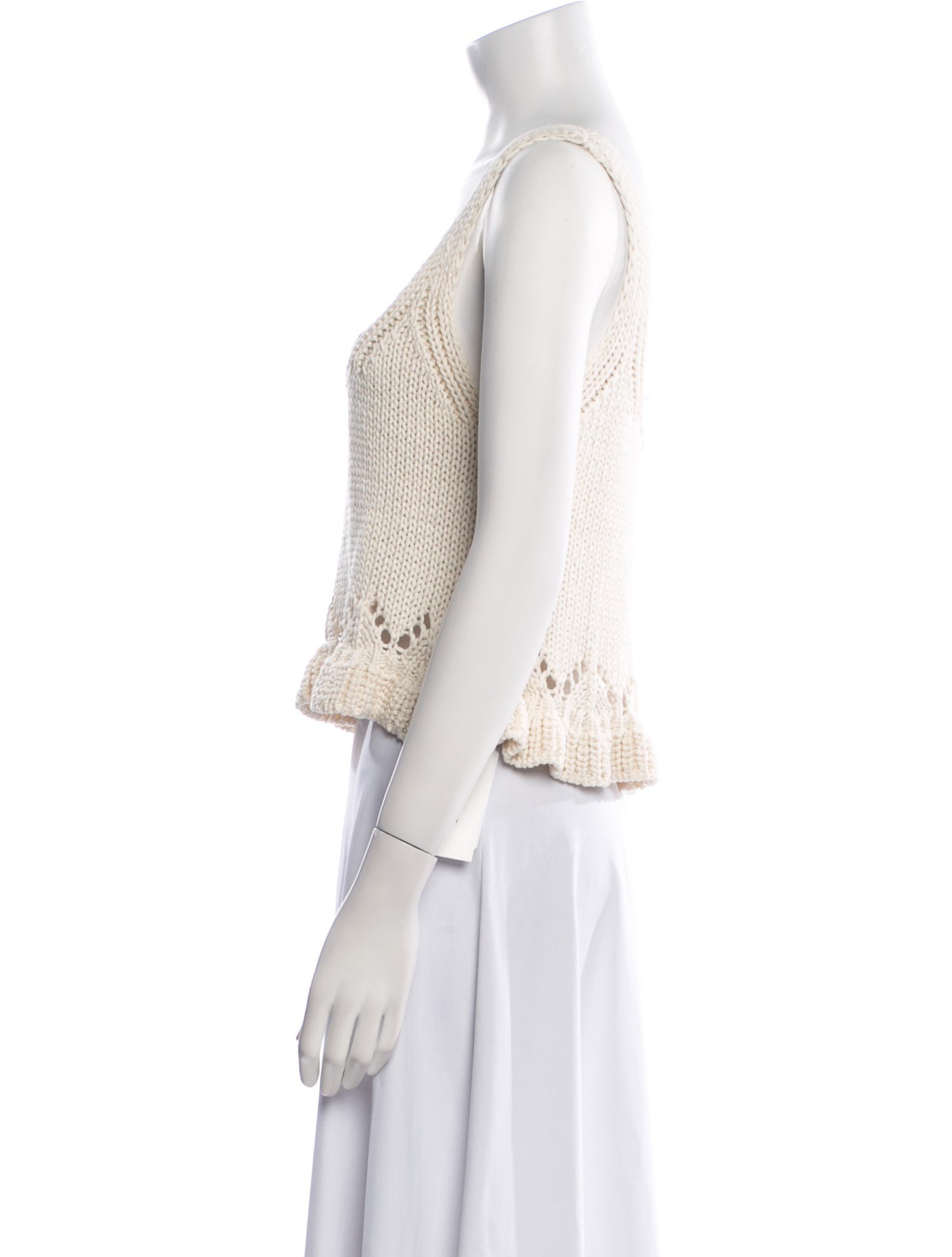 BA&SH Scoop Neck Sleeveless Crop Top