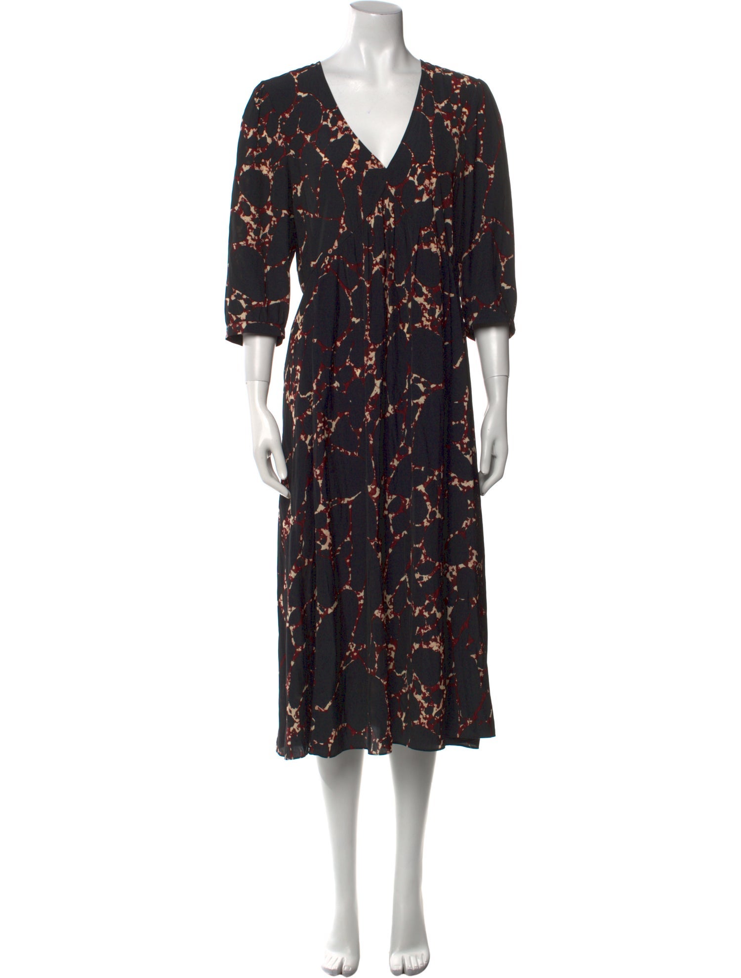 BA&SH Floral Print Long Dress