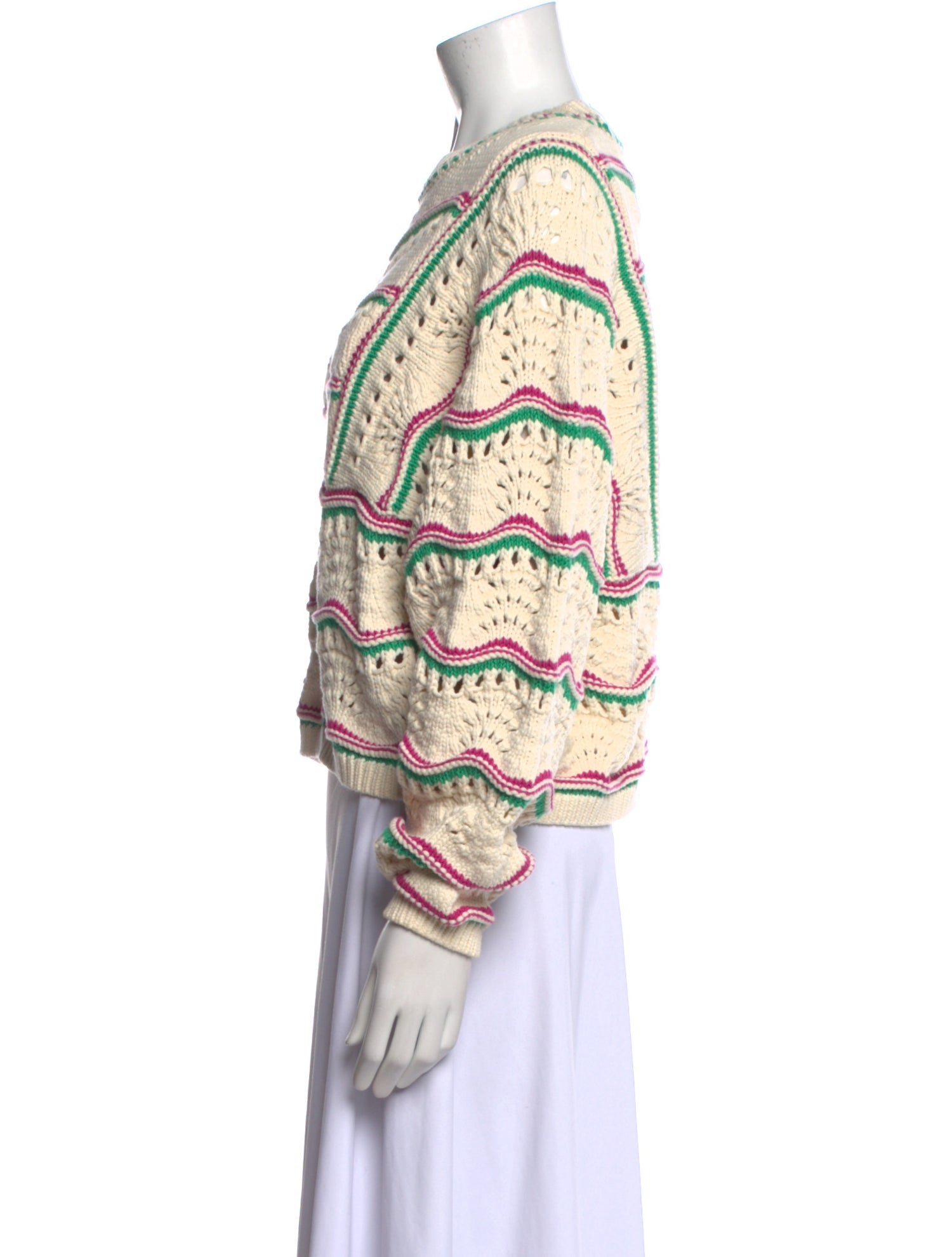 BA&SH Striped Bateau Neckline Sweater