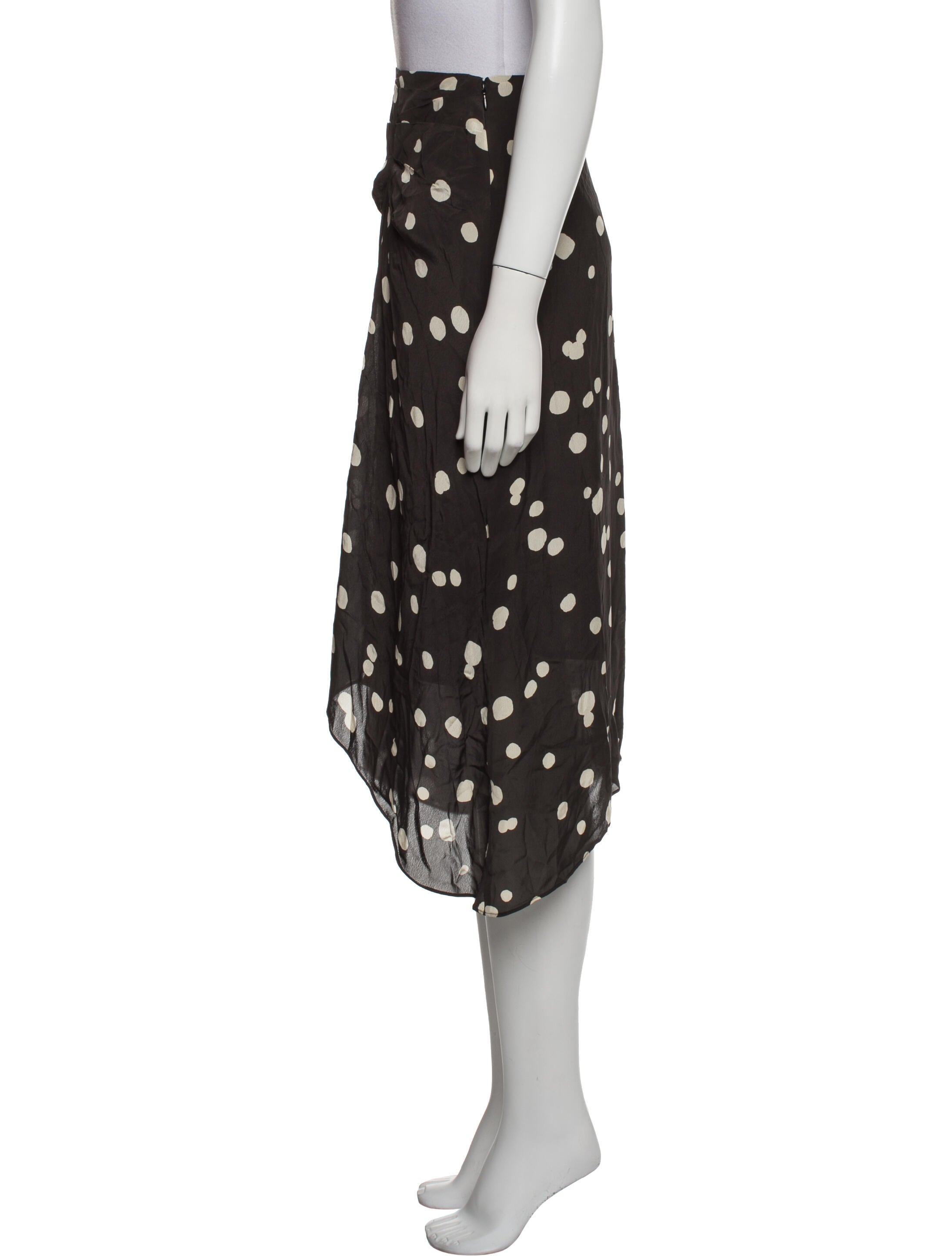 BA&SH Polka Dot Print Knee-Length Skirt